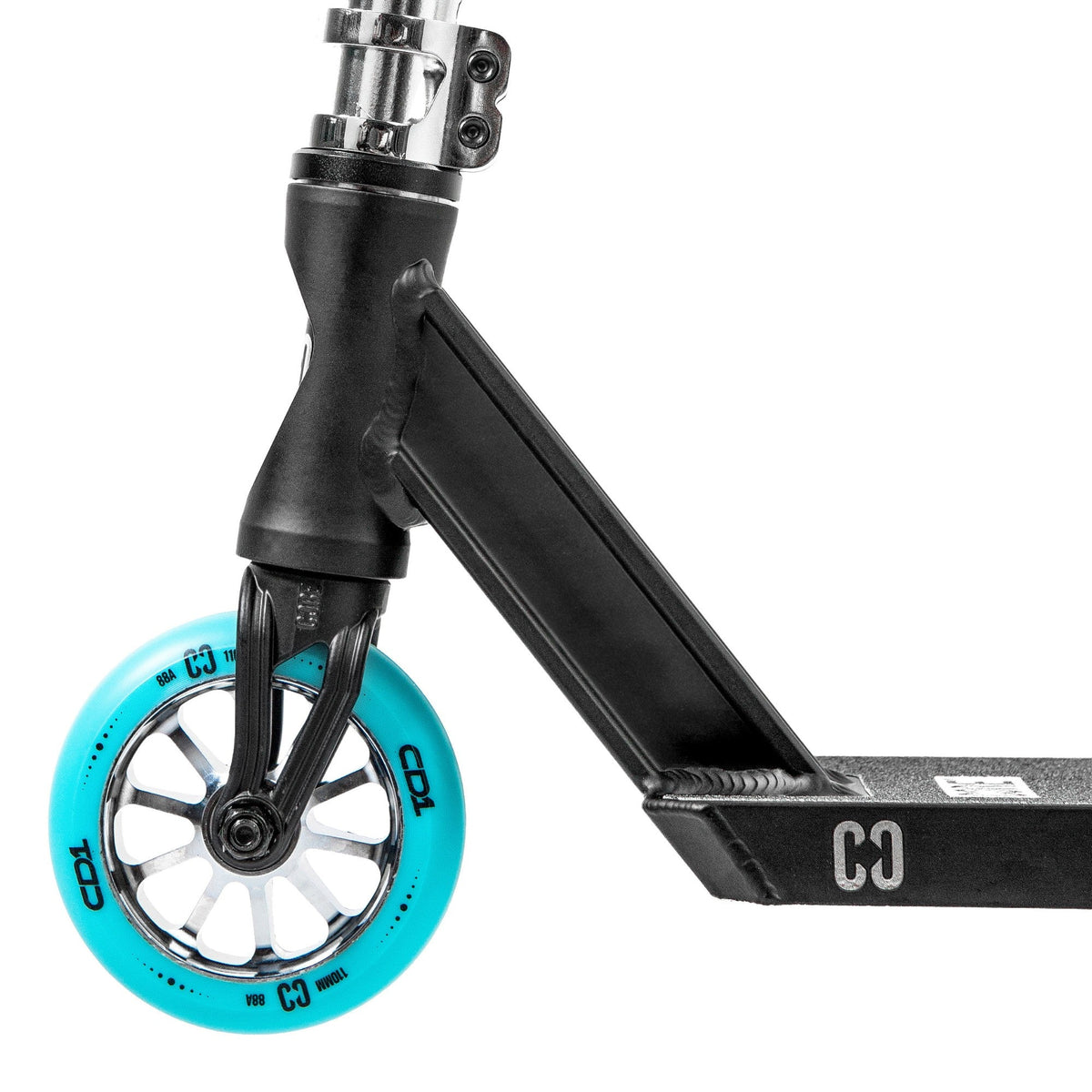 CORE CD1 complete stunt scooter in chrome and teal