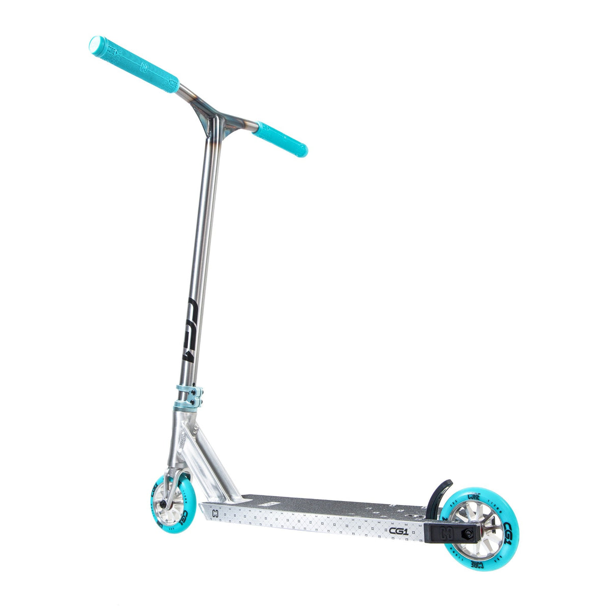 CORE CG1 complete stunt scooter in raw and teal