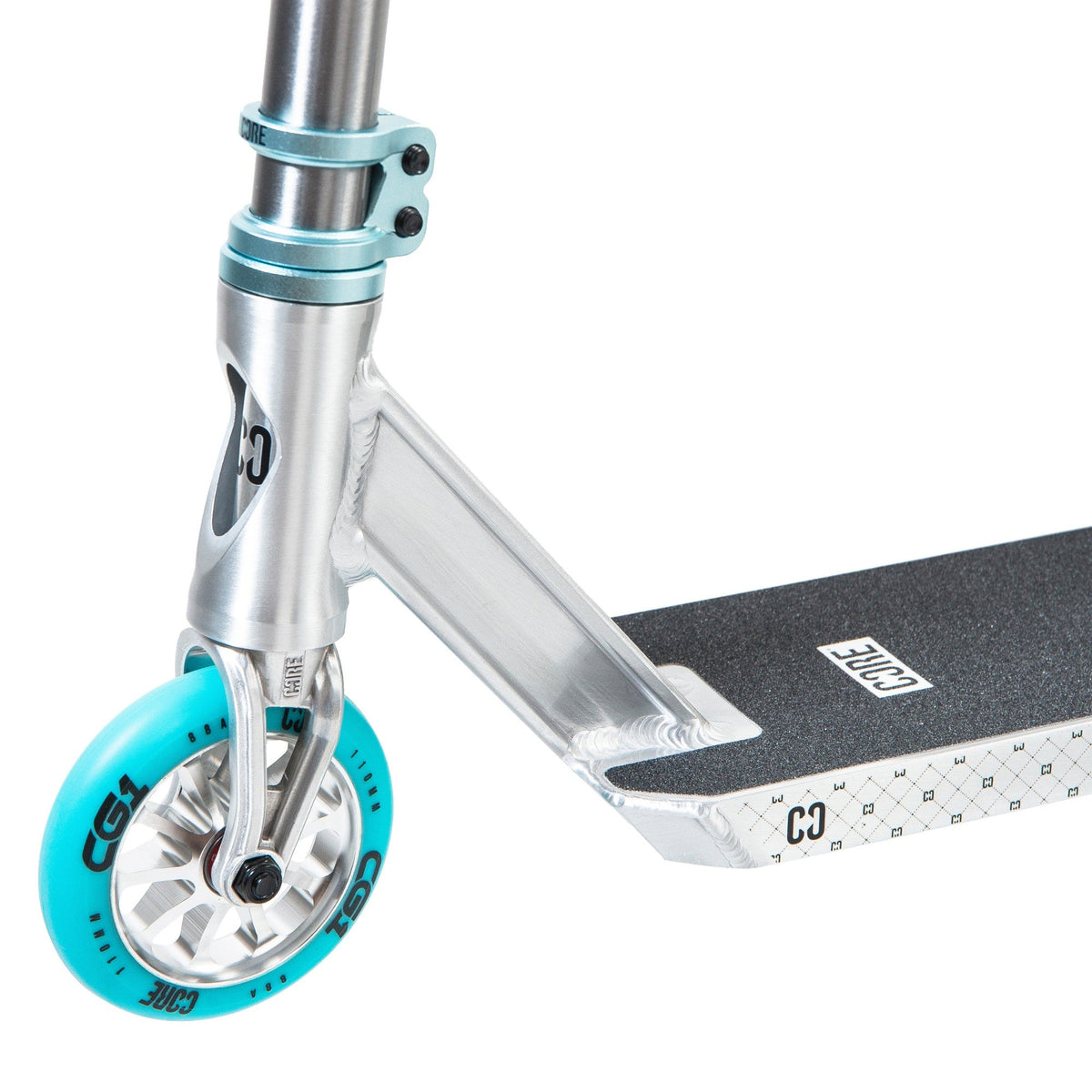 CORE CG1 complete stunt scooter in raw and teal