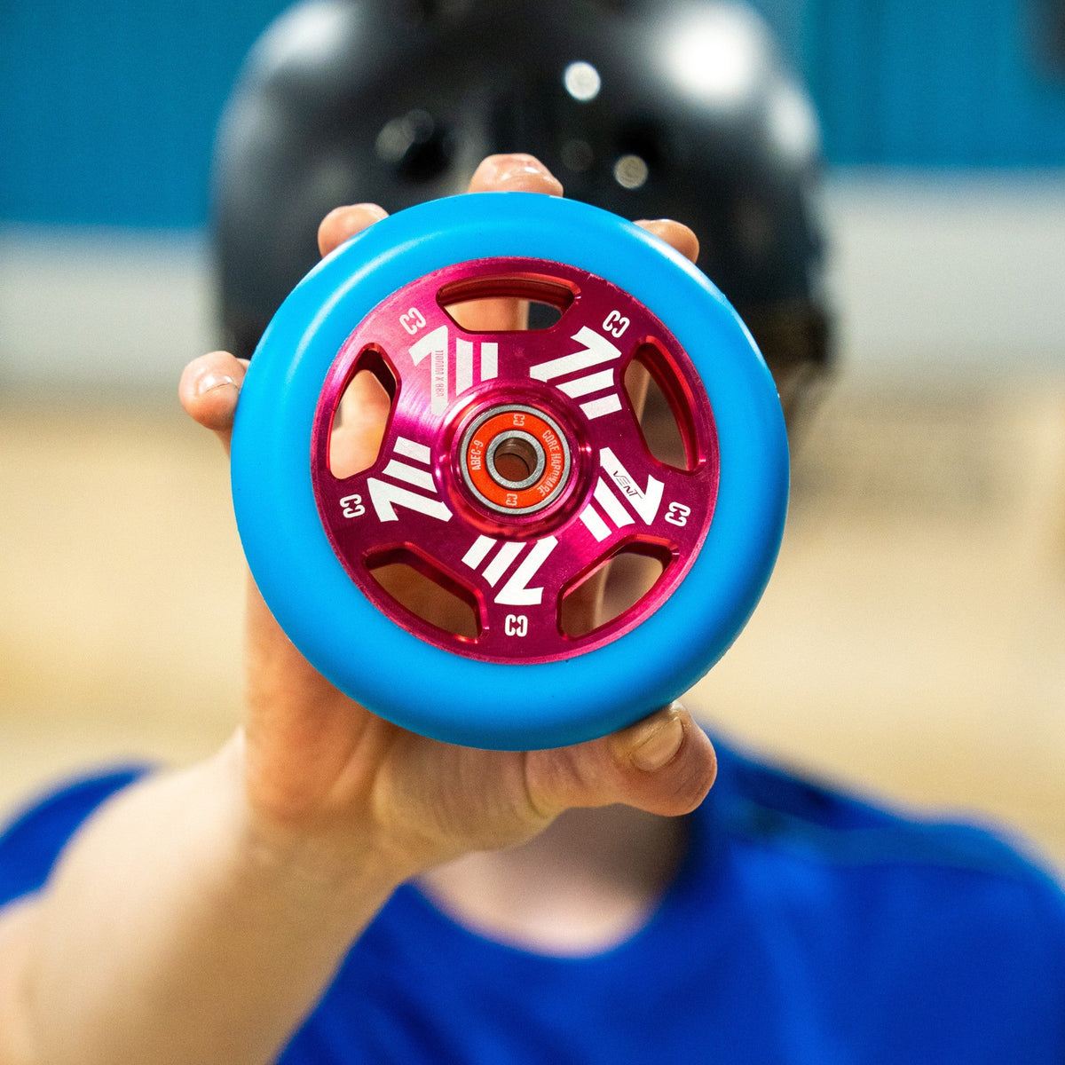 CORE Vent Hollow Scooter Wheel 110mm - Teal/Pink