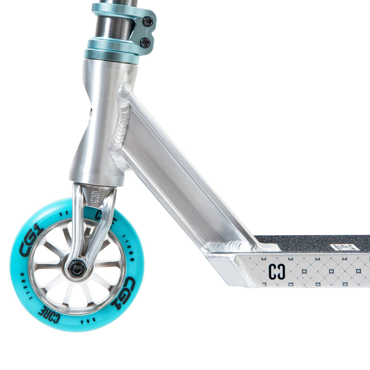 CORE CG1 complete stunt scooter in raw and teal