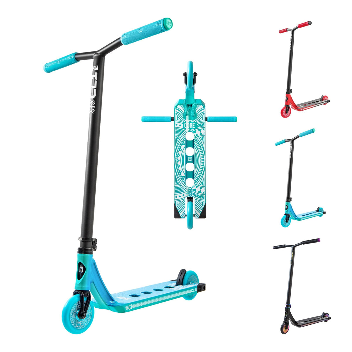 CORE CL1 complete stunt scooter in turtlescent teal - lifestyle