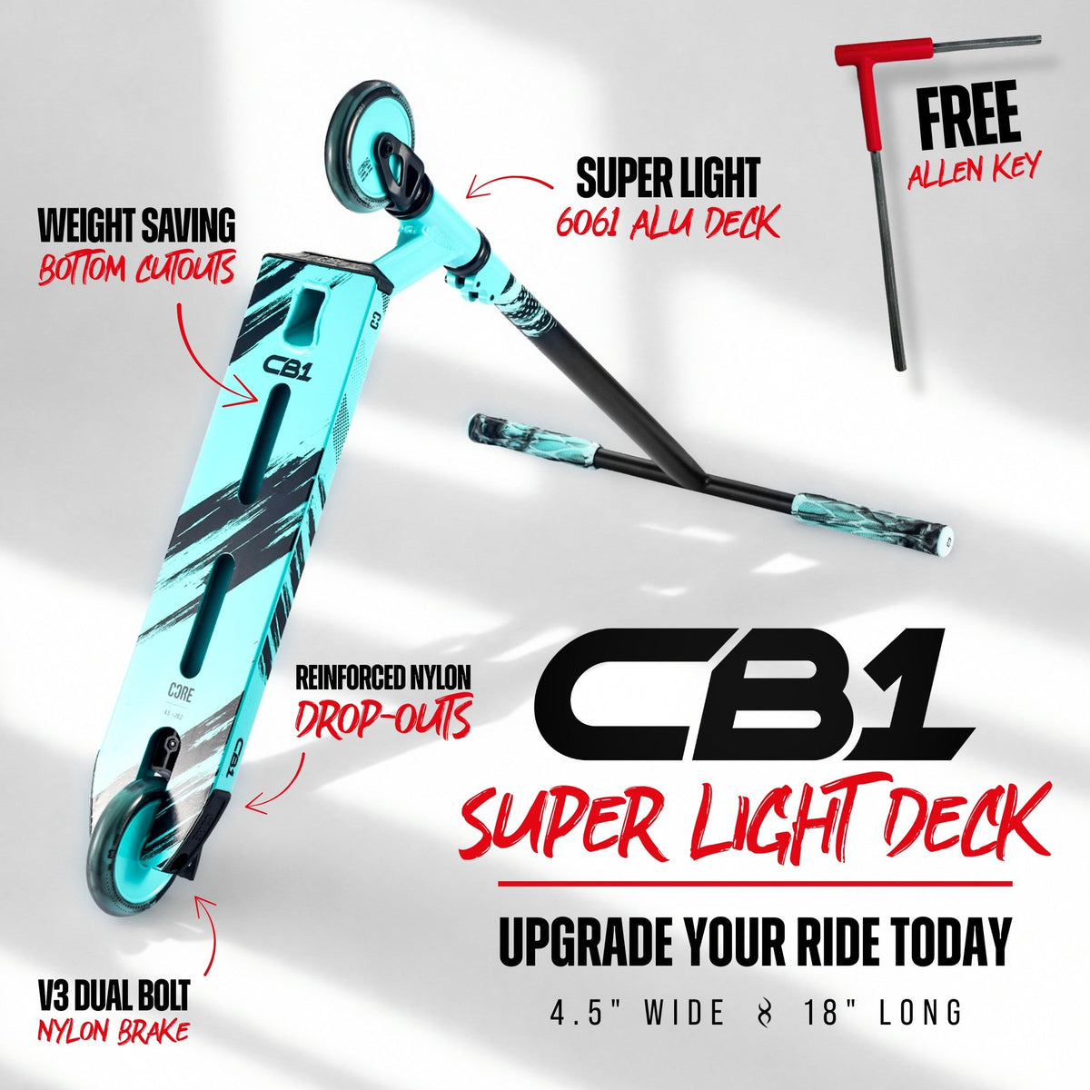 CORE CB1 beginner stunt scooter in teal and black