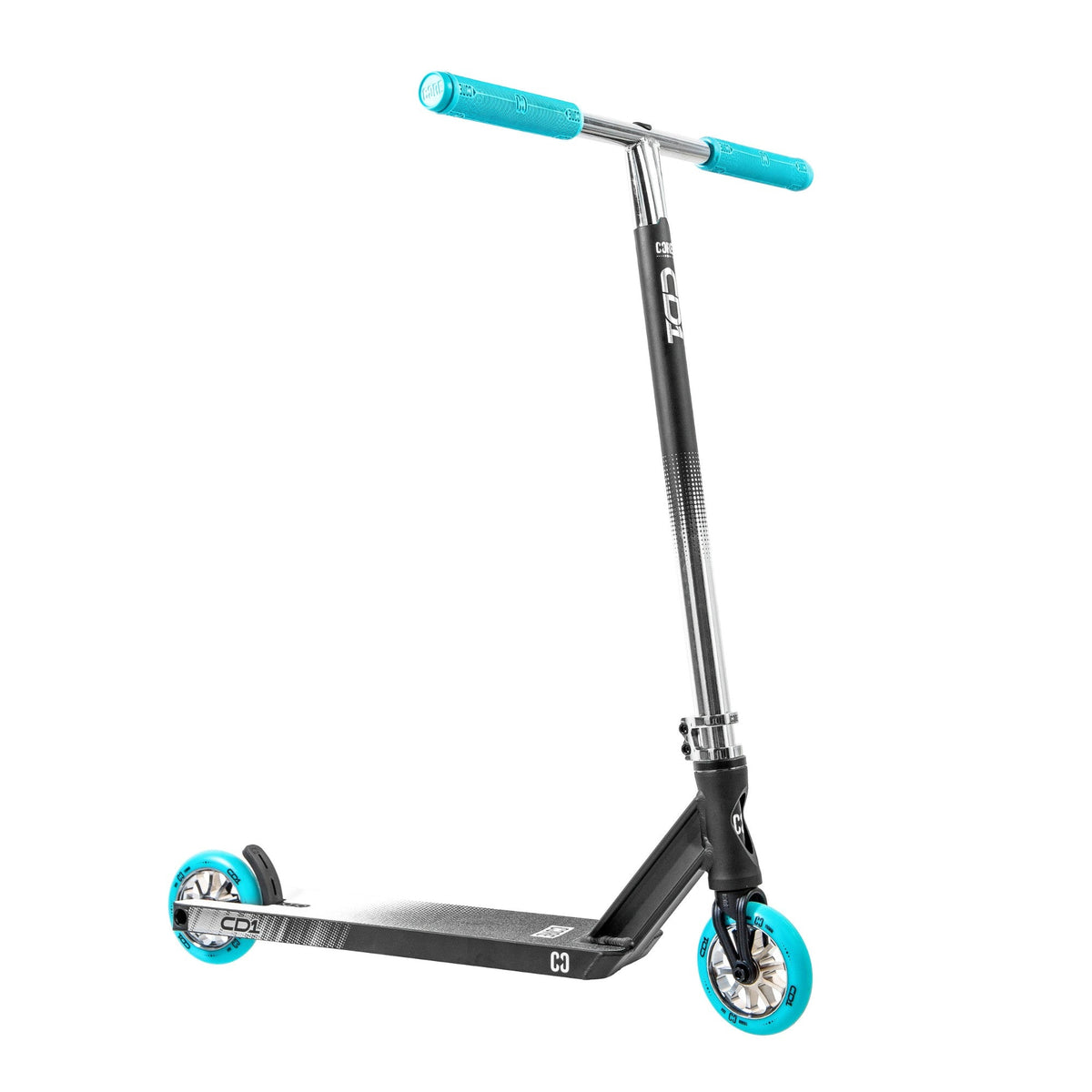 CORE CD1 complete stunt scooter in chrome and teal