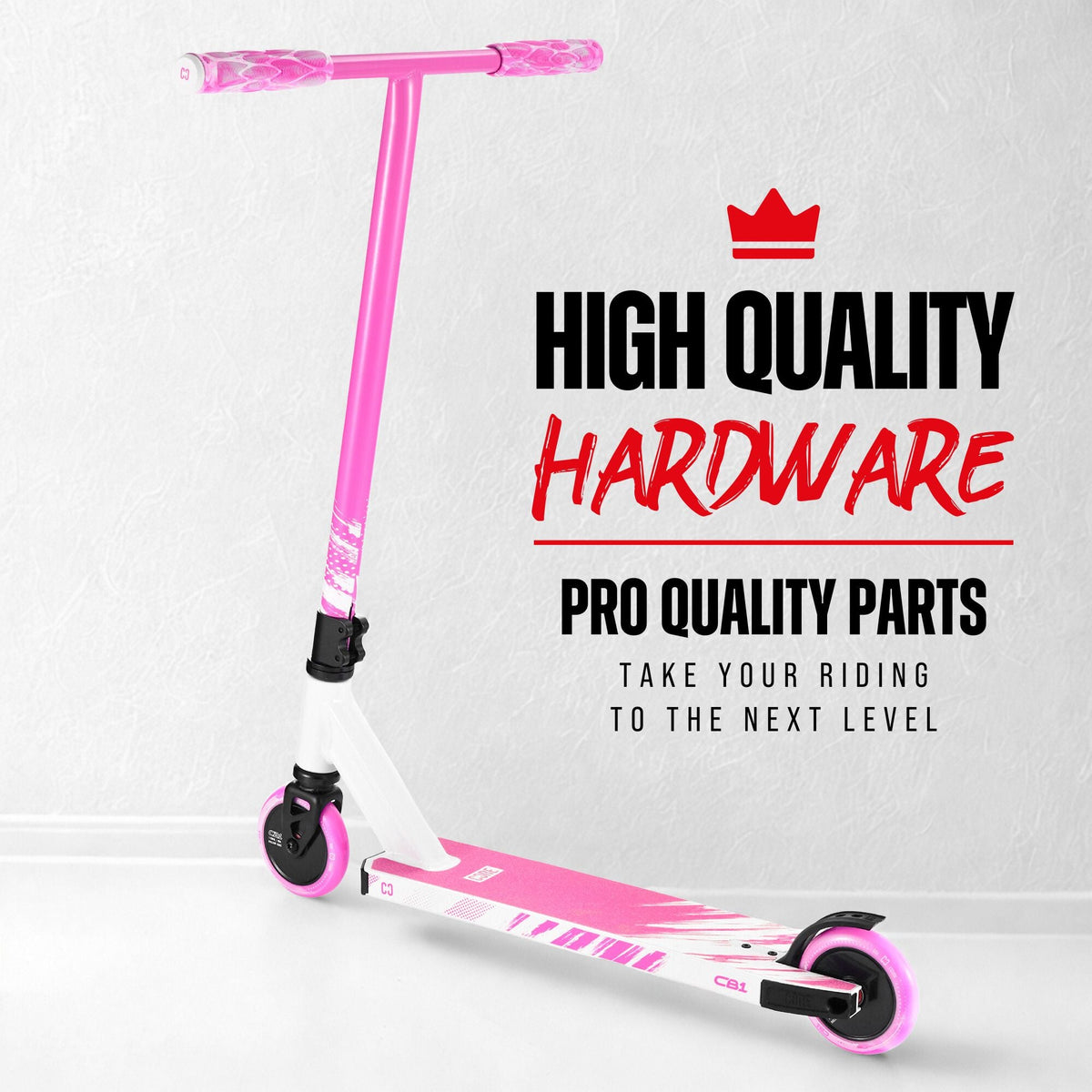 CORE CB1 beginner stunt scooter in white and pink