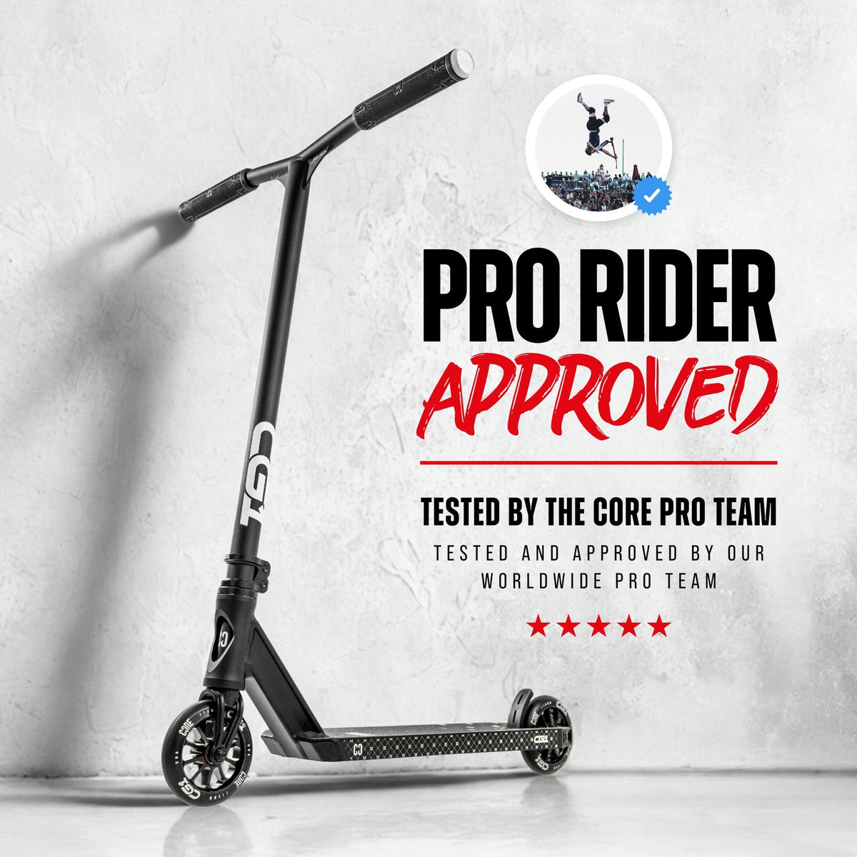 CORE CG1 complete stunt scooter in black