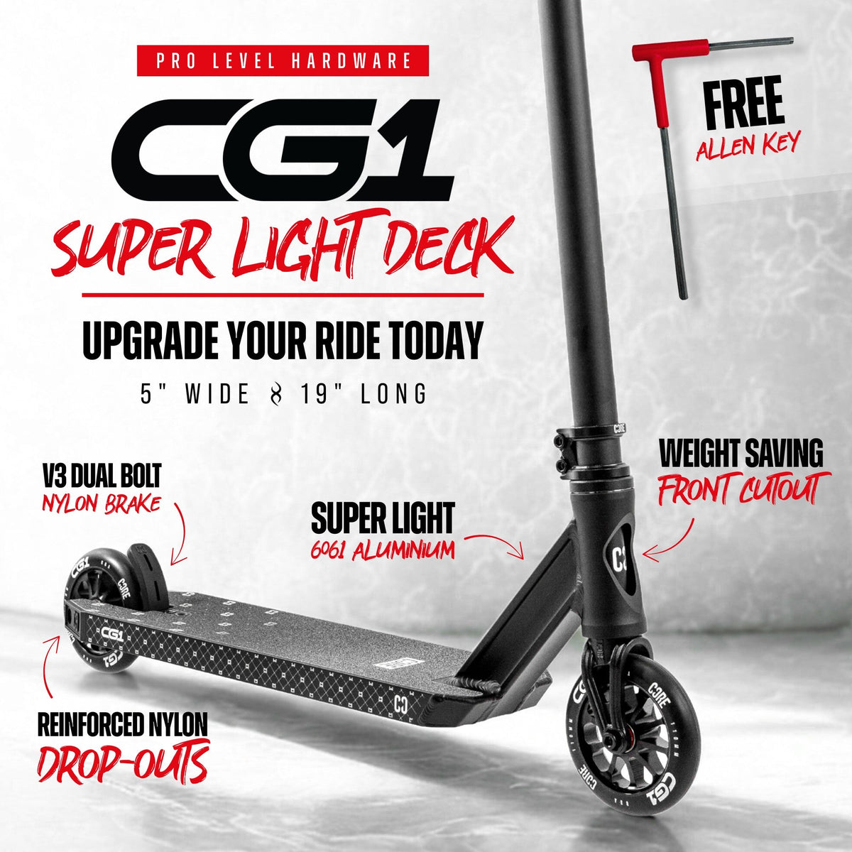 CORE CG1 complete stunt scooter in black