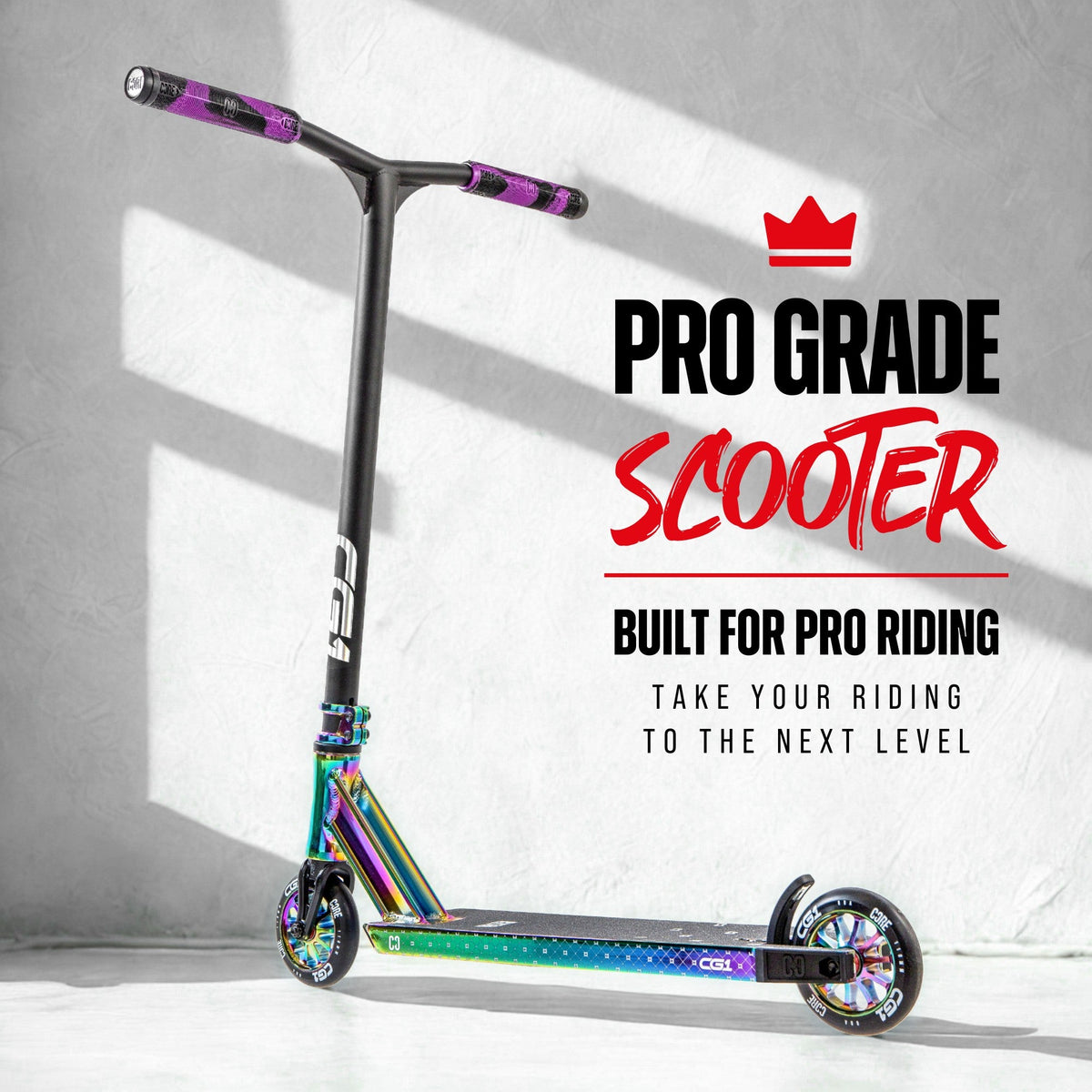 CORE CG1 complete stunt scooter in neochrome and black