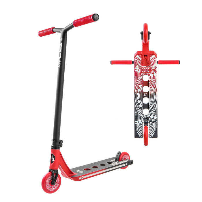 CORE CL1 complete stunt scooter in black and red