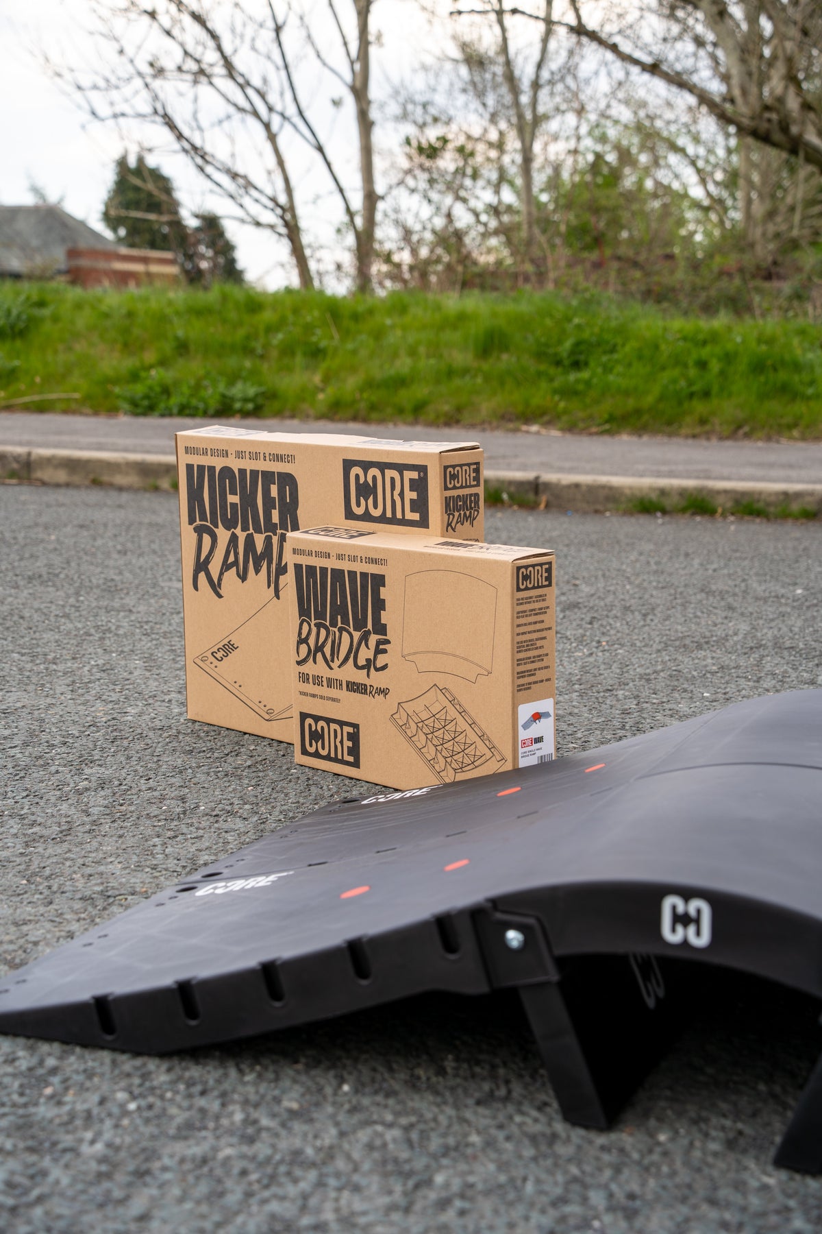 CORE Skate Ramp - Mini Wave Ramp Set (2 Kickers & Bridge)