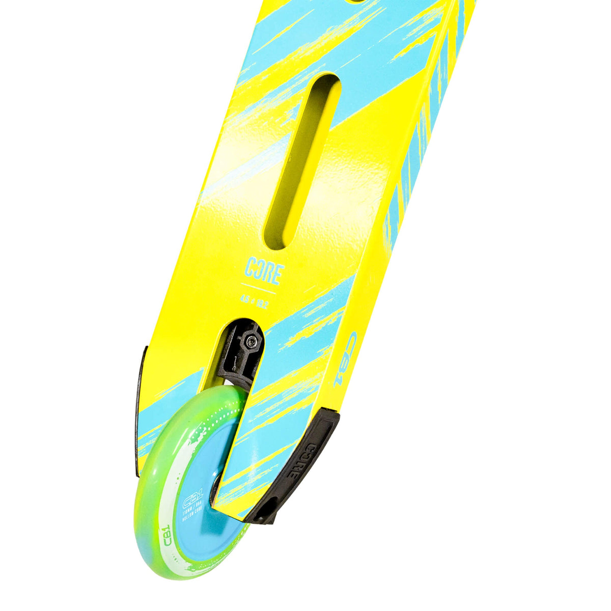 CORE CB1 complete scooter in neon and blue