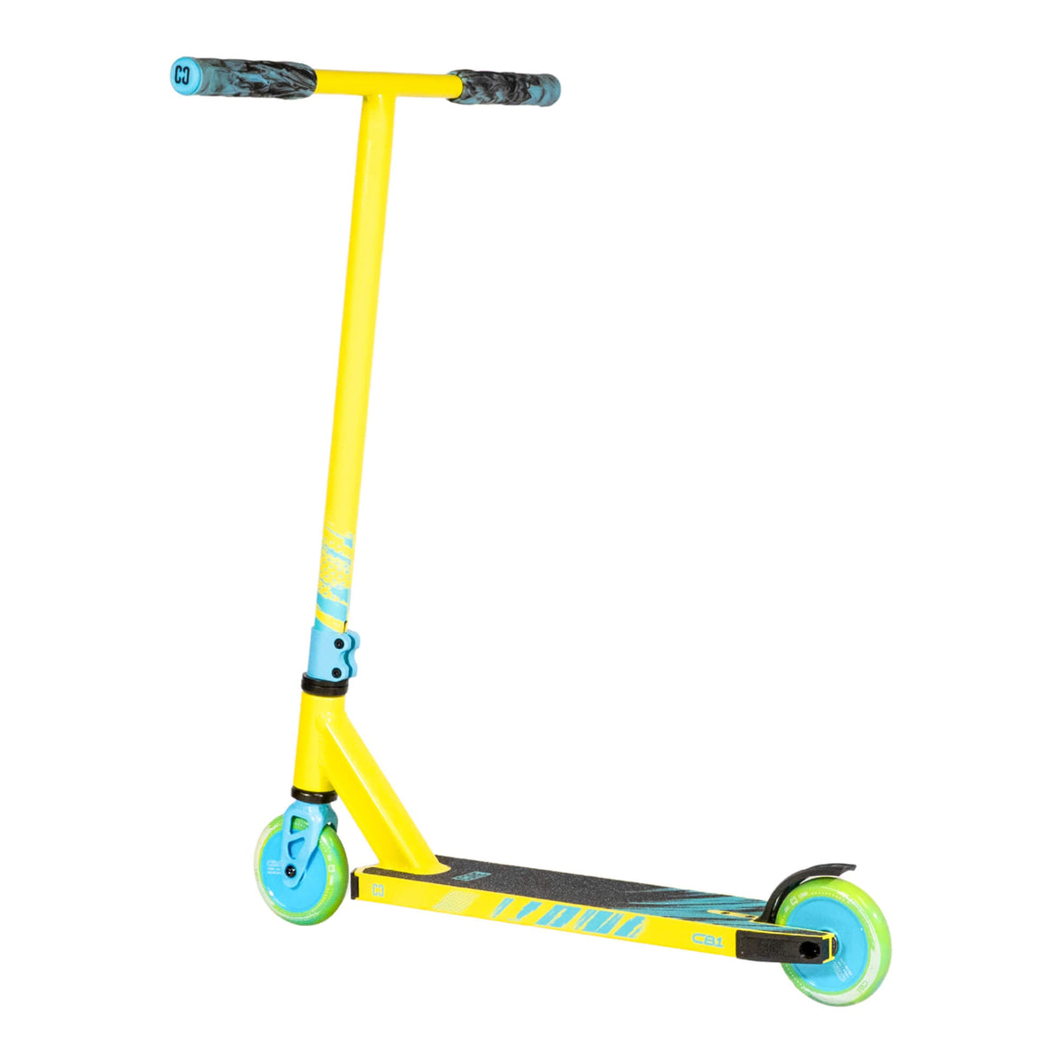 CORE CB1 complete scooter in neon and blue