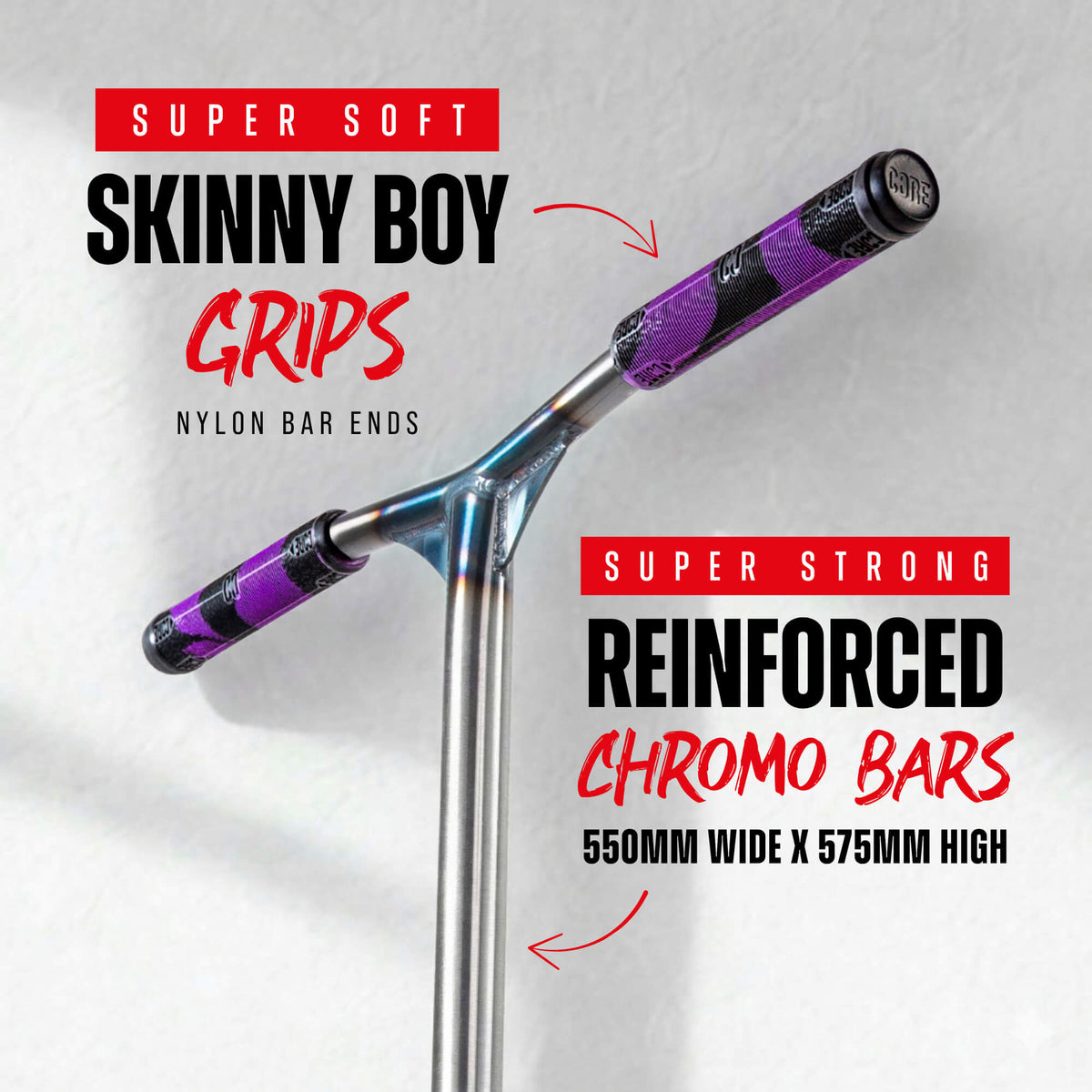 CORE CG1 Complete Scooter - Raw/Purple