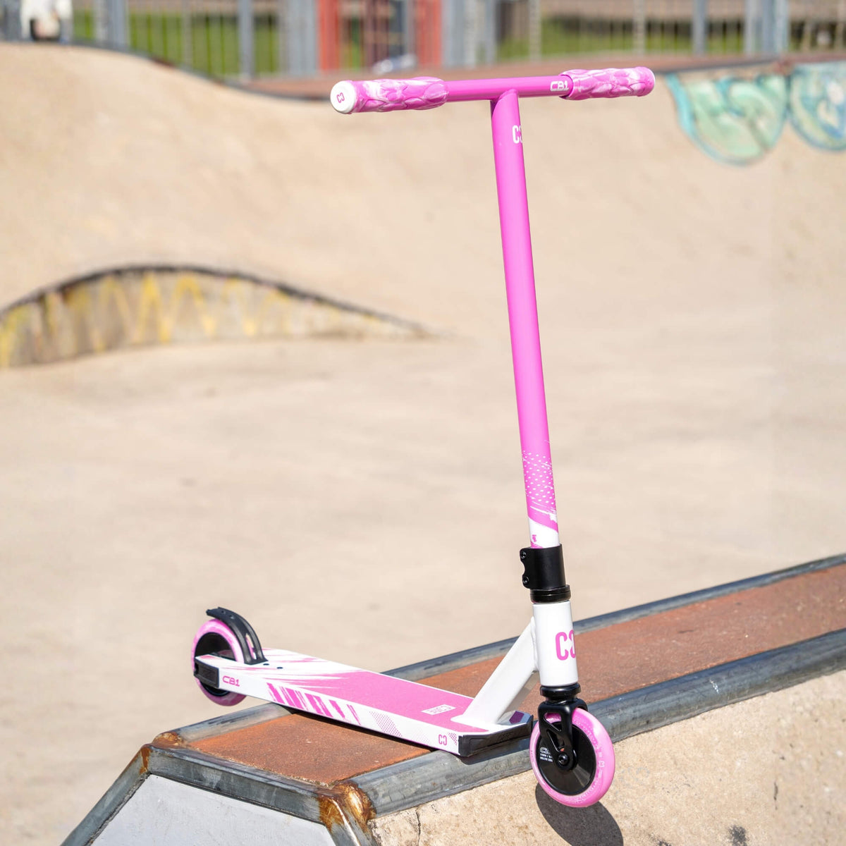 CORE CB1 beginner stunt scooter in white and pink