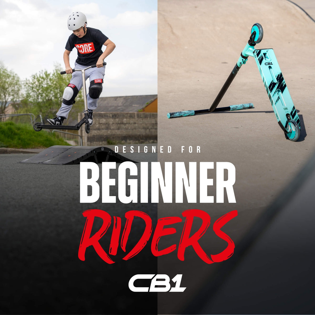 CORE CB1 beginner stunt scooter in teal and black