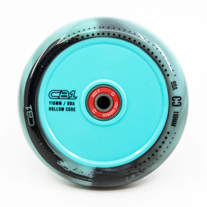 CORE CB1 Plastic Hollow Core Scooter Wheel 110mm - Black/Teal