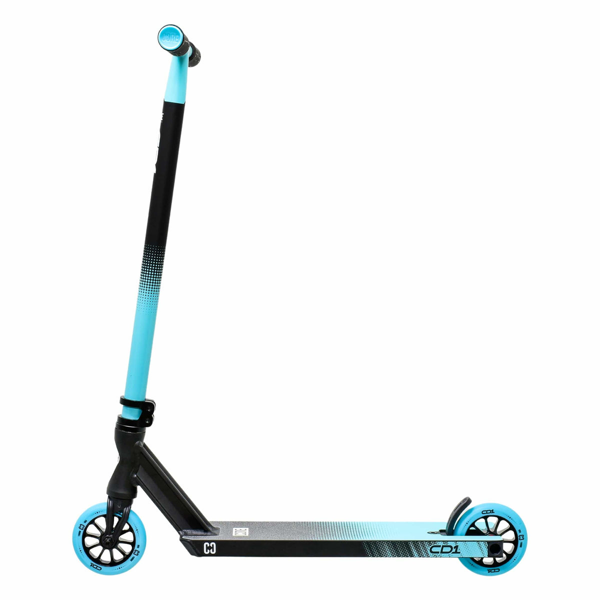 CORE CD1 complete stunt scooter in blue and black - side view