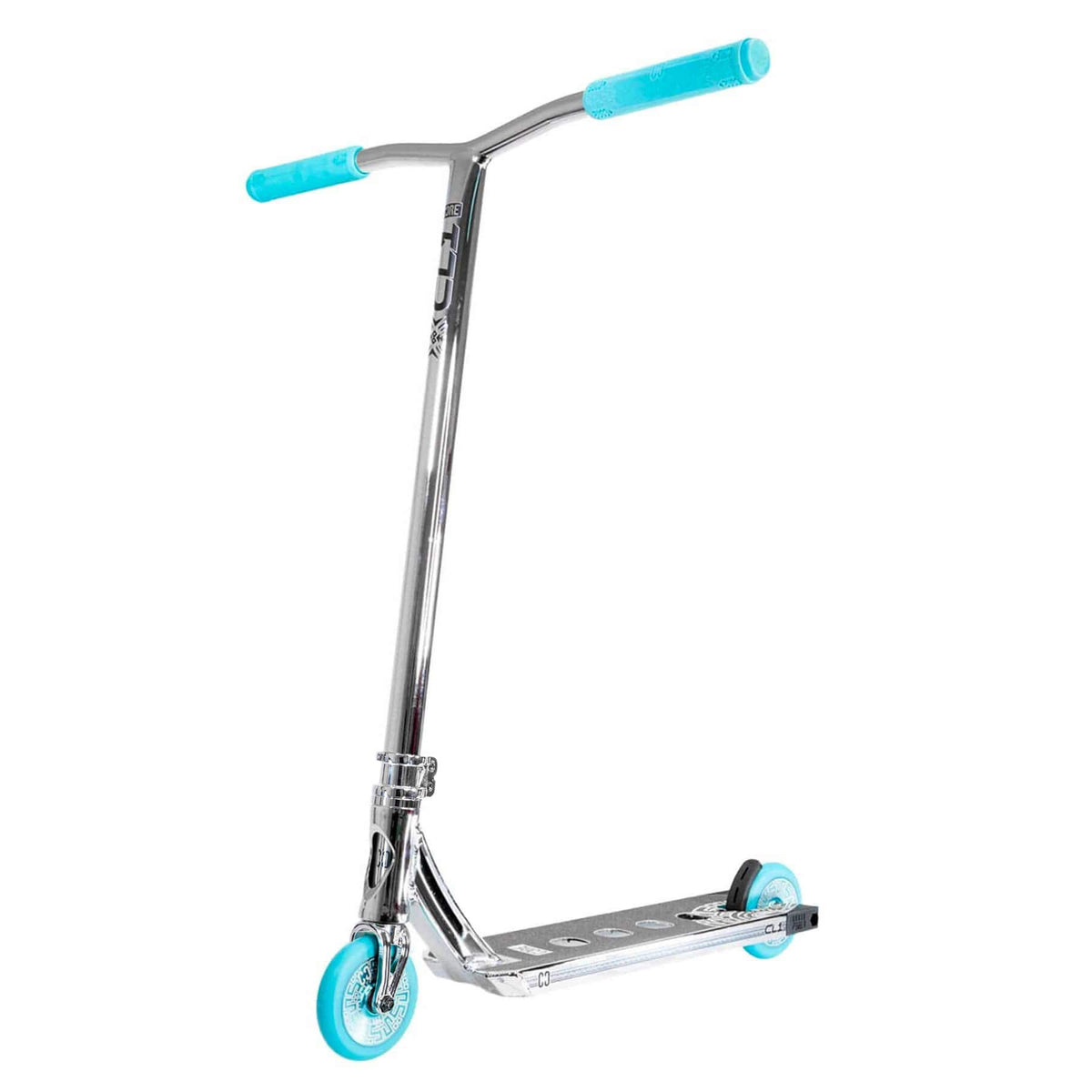 CORE CL1 complete stunt scooter in chrome and teal