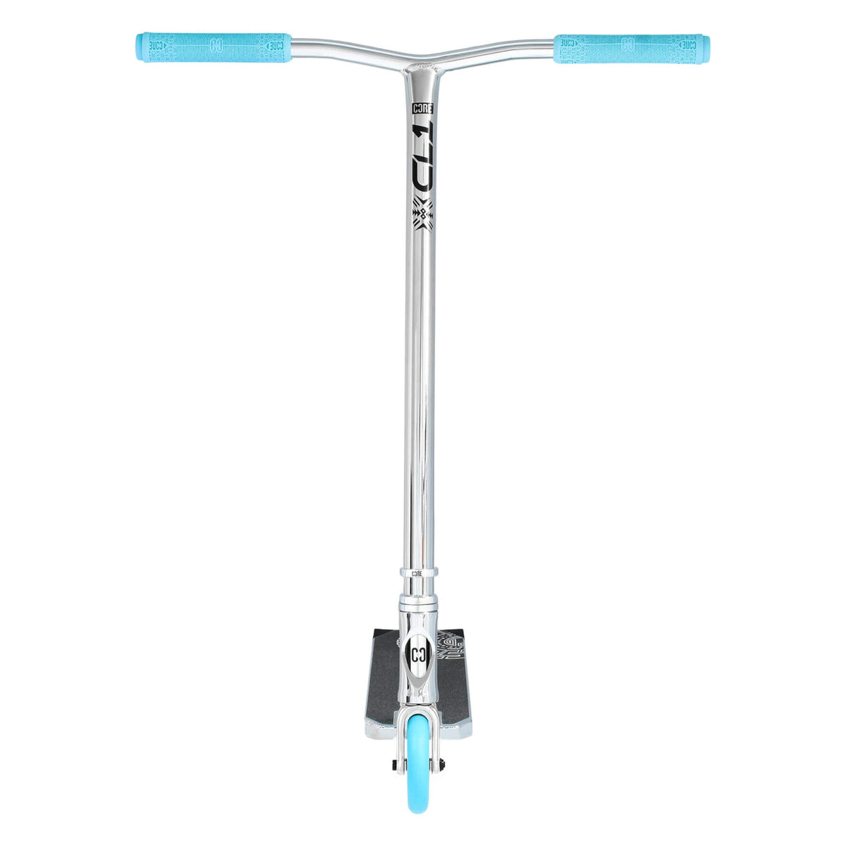 CORE CL1 complete stunt scooter in chrome and teal
