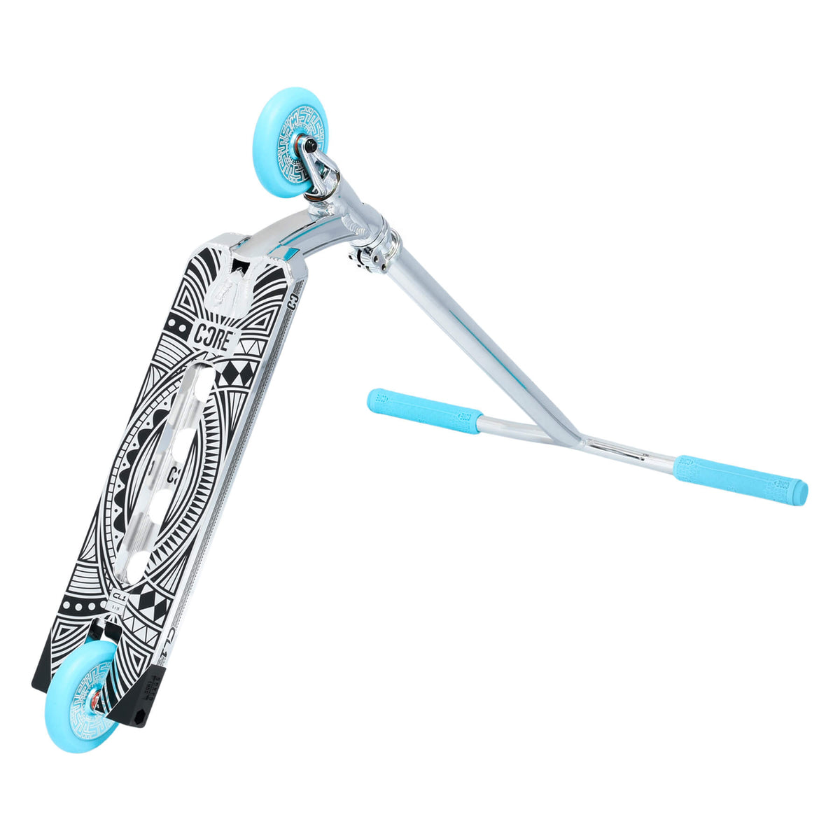 CORE CL1 complete stunt scooter in chrome and teal