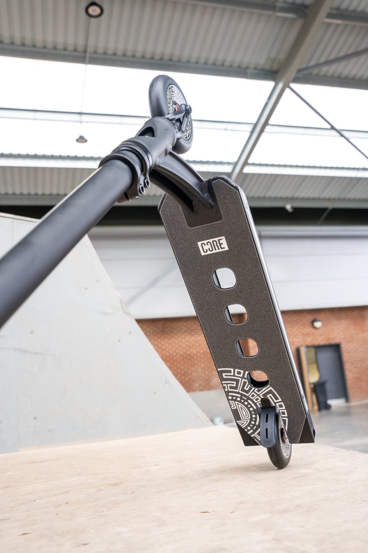 CORE CL1 complete stunt scooter in black - at skatepark