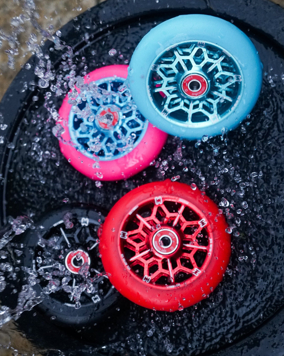 CORE Hex Hollow Stunt Mint Blue Scooter Wheel 110mm I Scooter Wheel Splash Multi Colors