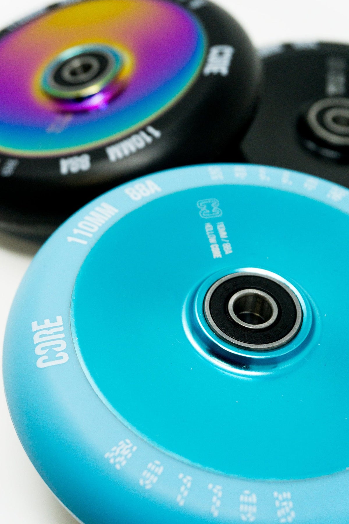 CORE Hollow V2 Mint Blue Scooter Wheel 110mm I Stunt Scooter Wheel Angled Alternate Colors