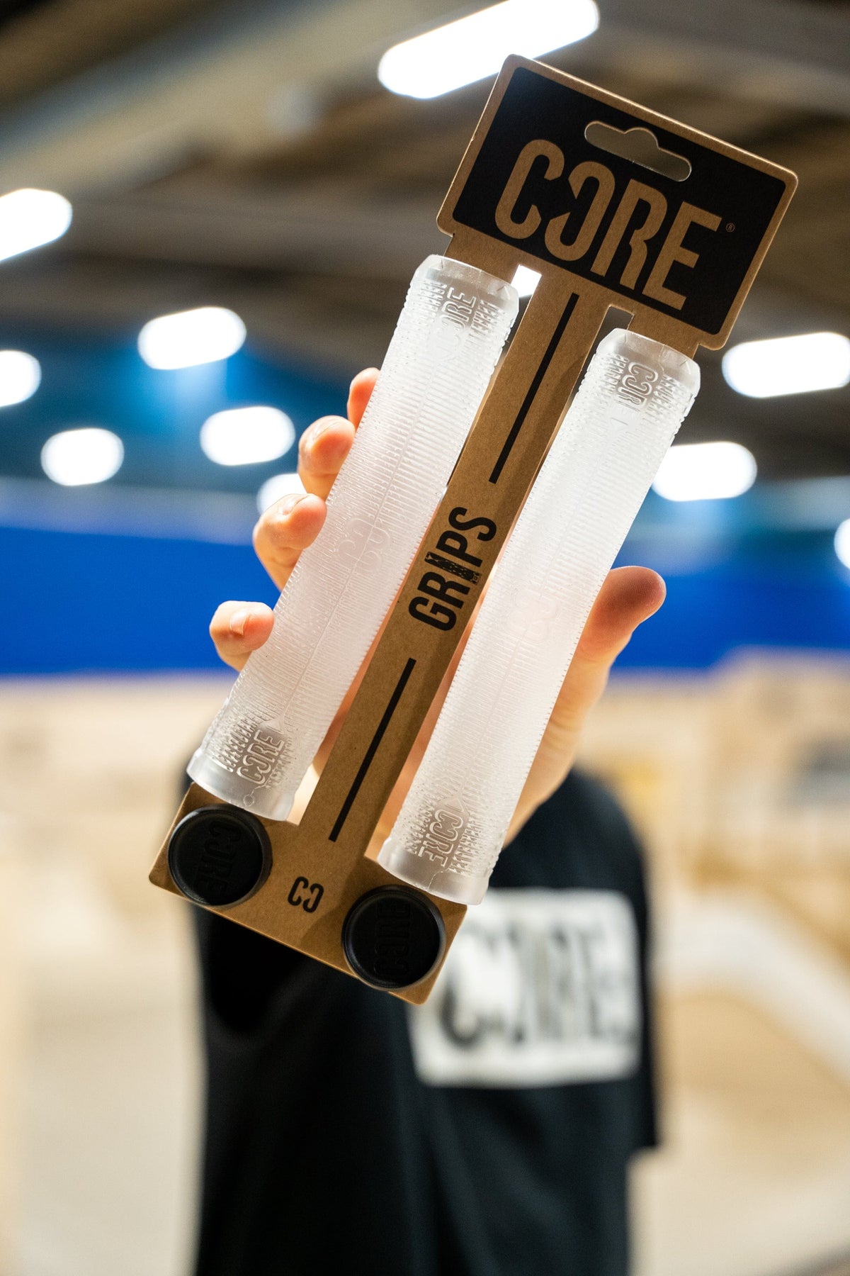 CORE Skinny Boy Scooter Handlebar Grips 170mm Clear I Scooter Grips Packaging