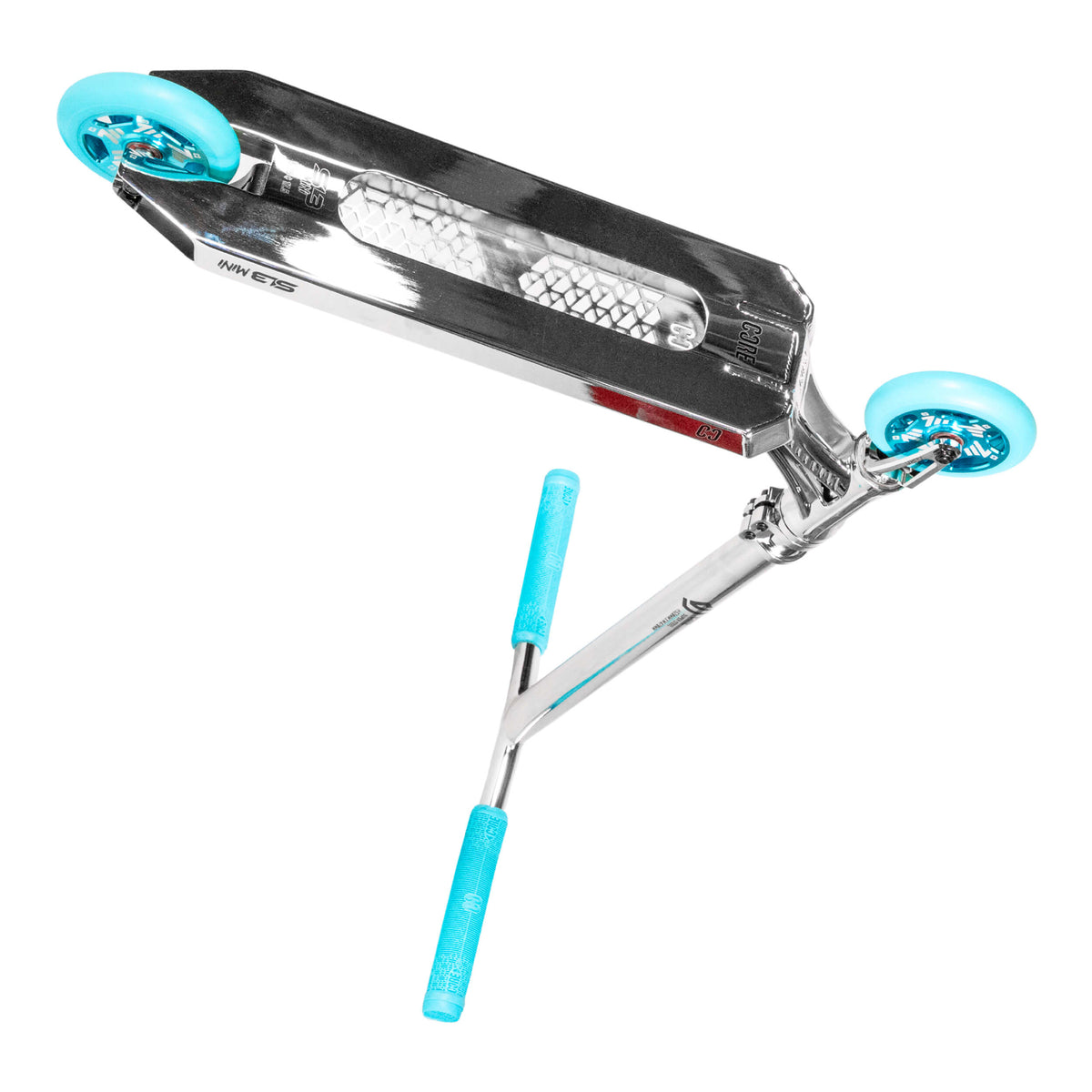 CORE SL3 Mini complete stunt scooter in chrome and teal