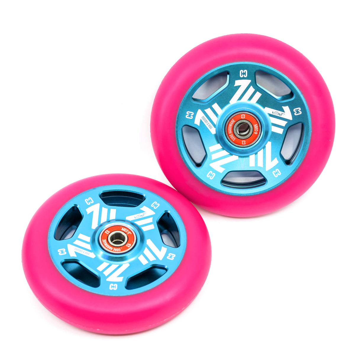 CORE Vent Hollow Scooter Wheel 110mm - Pink/Teal