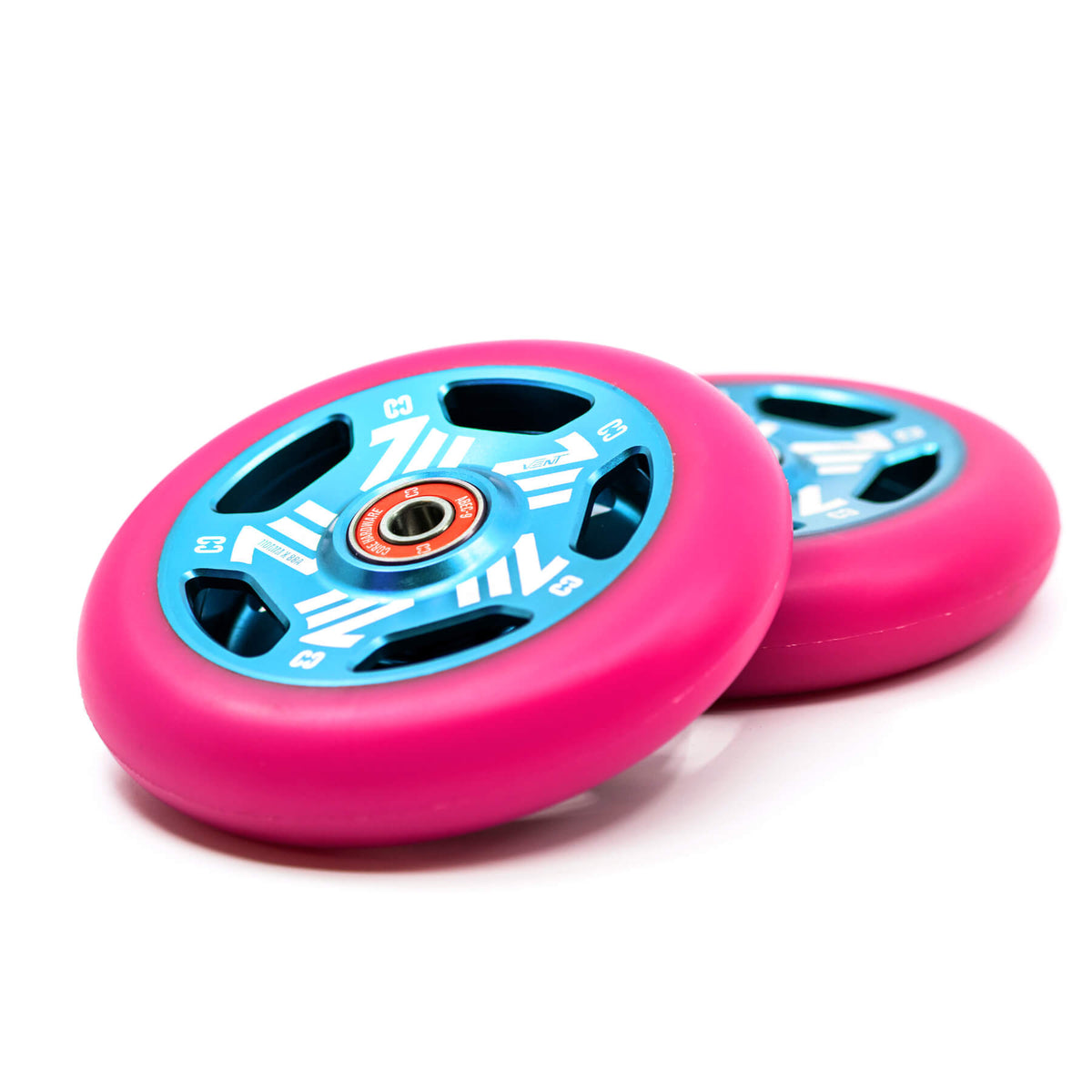 CORE Vent Hollow Scooter Wheel 110mm - Pink/Teal