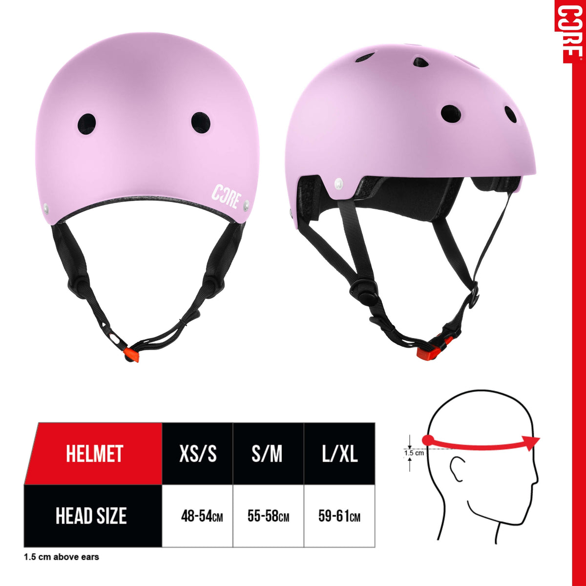 CORE Action Sports Helmet - Pink