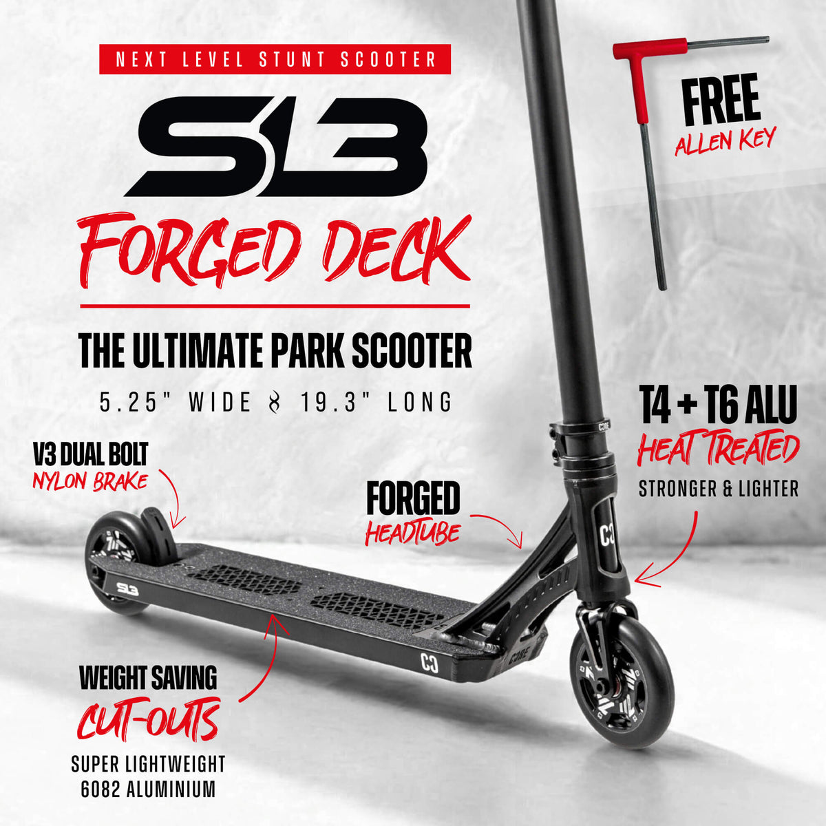 CORE SL3 complete stunt scooter in black