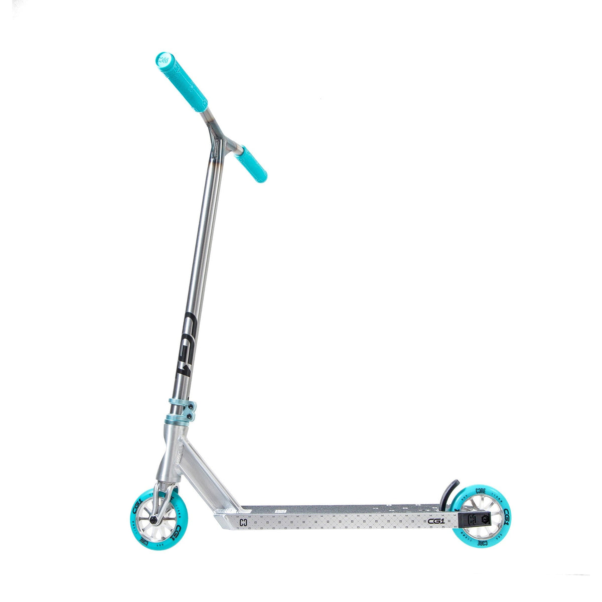 CORE CG1 complete stunt scooter in raw and teal