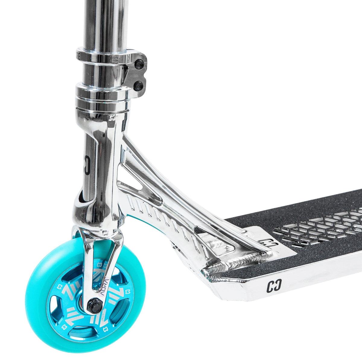 CORE SL3 complete stunt scooter in chrome and teal