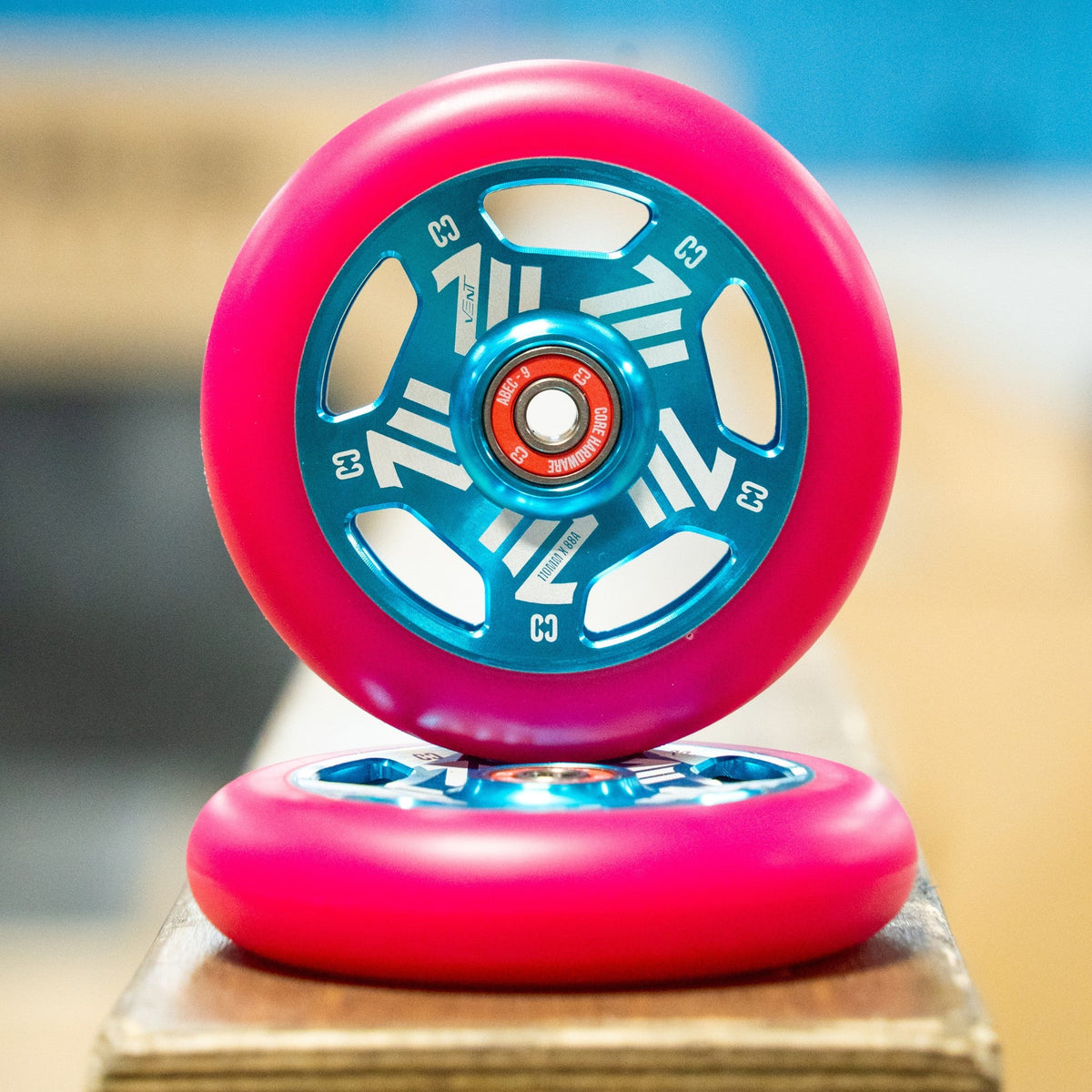 CORE Vent Hollow Scooter Wheel 110mm - Pink/Teal