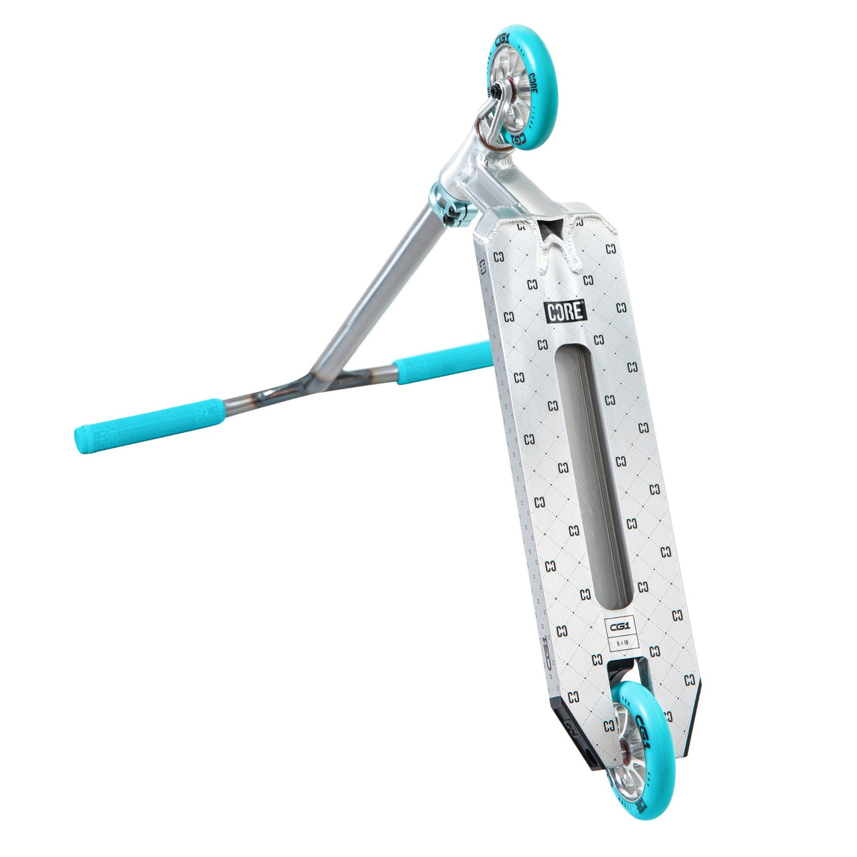 CORE CG1 complete stunt scooter in raw and teal