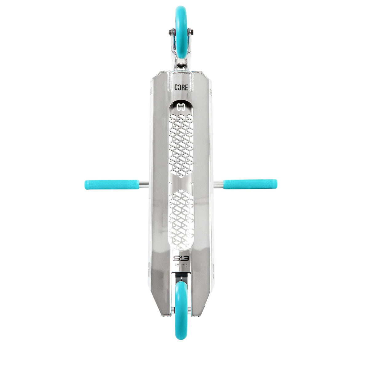CORE SL3 complete stunt scooter in chrome and teal