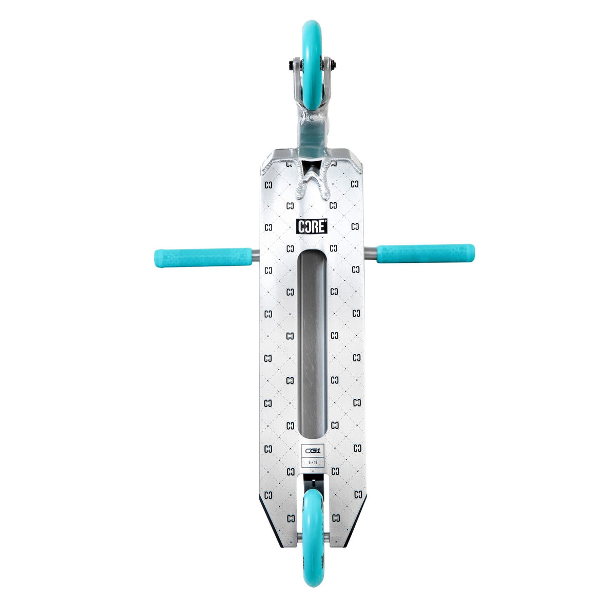 CORE CG1 complete stunt scooter in raw and teal