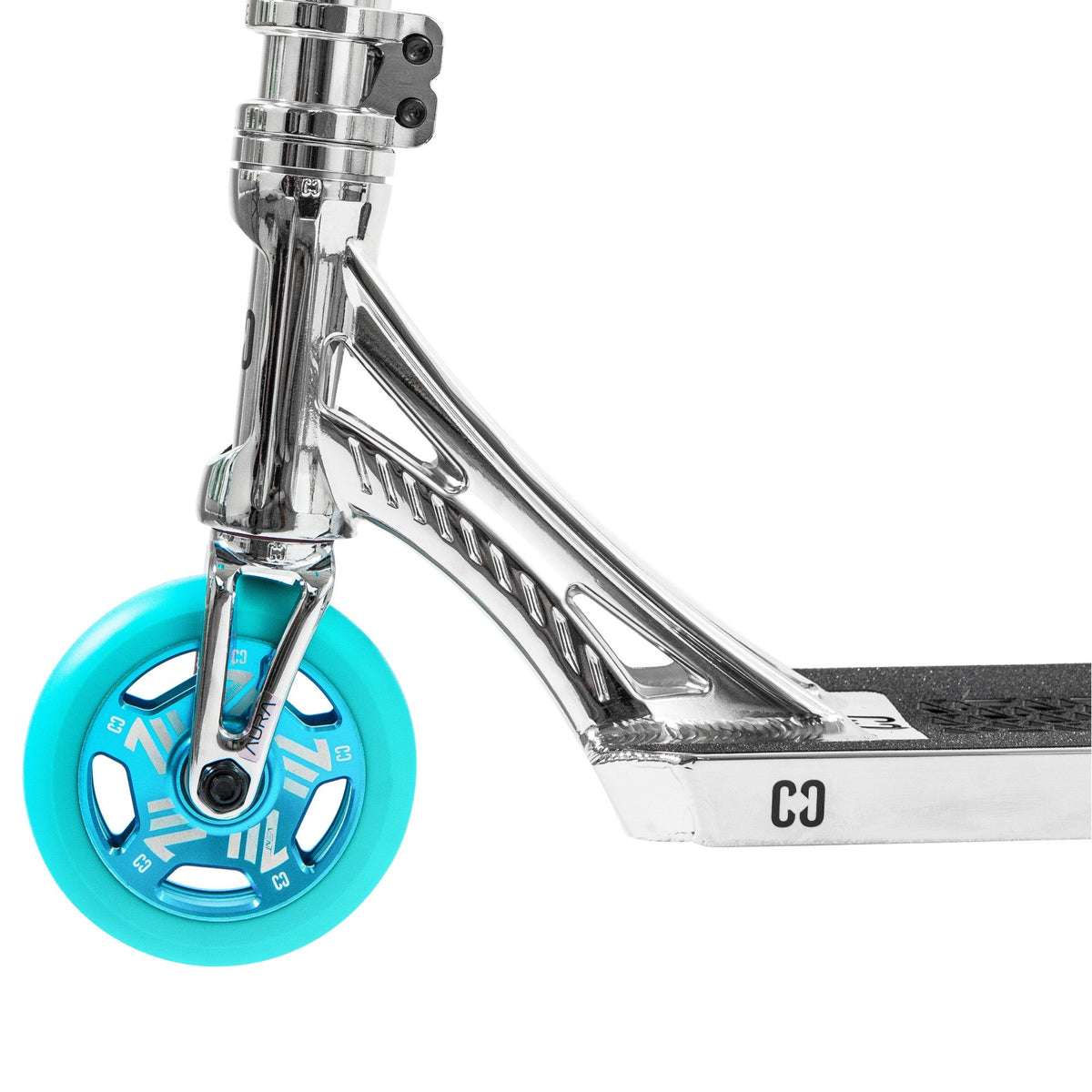 CORE SL3 complete stunt scooter in chrome and teal