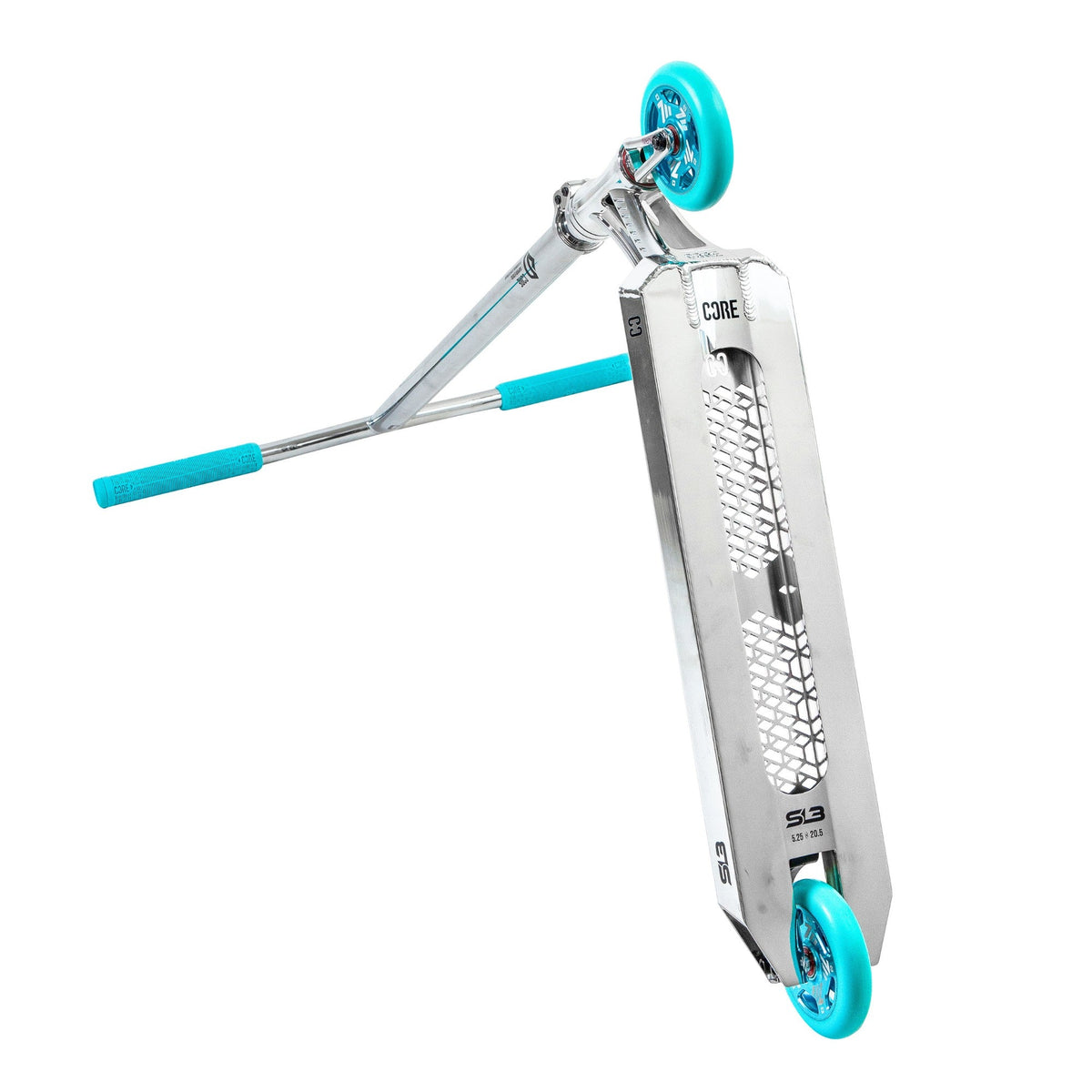 CORE SL3 complete stunt scooter in chrome and teal