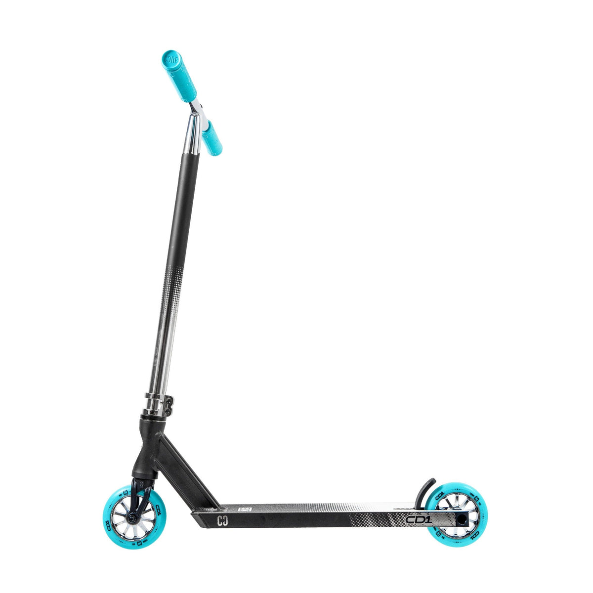 CORE CD1 complete stunt scooter in chrome and teal