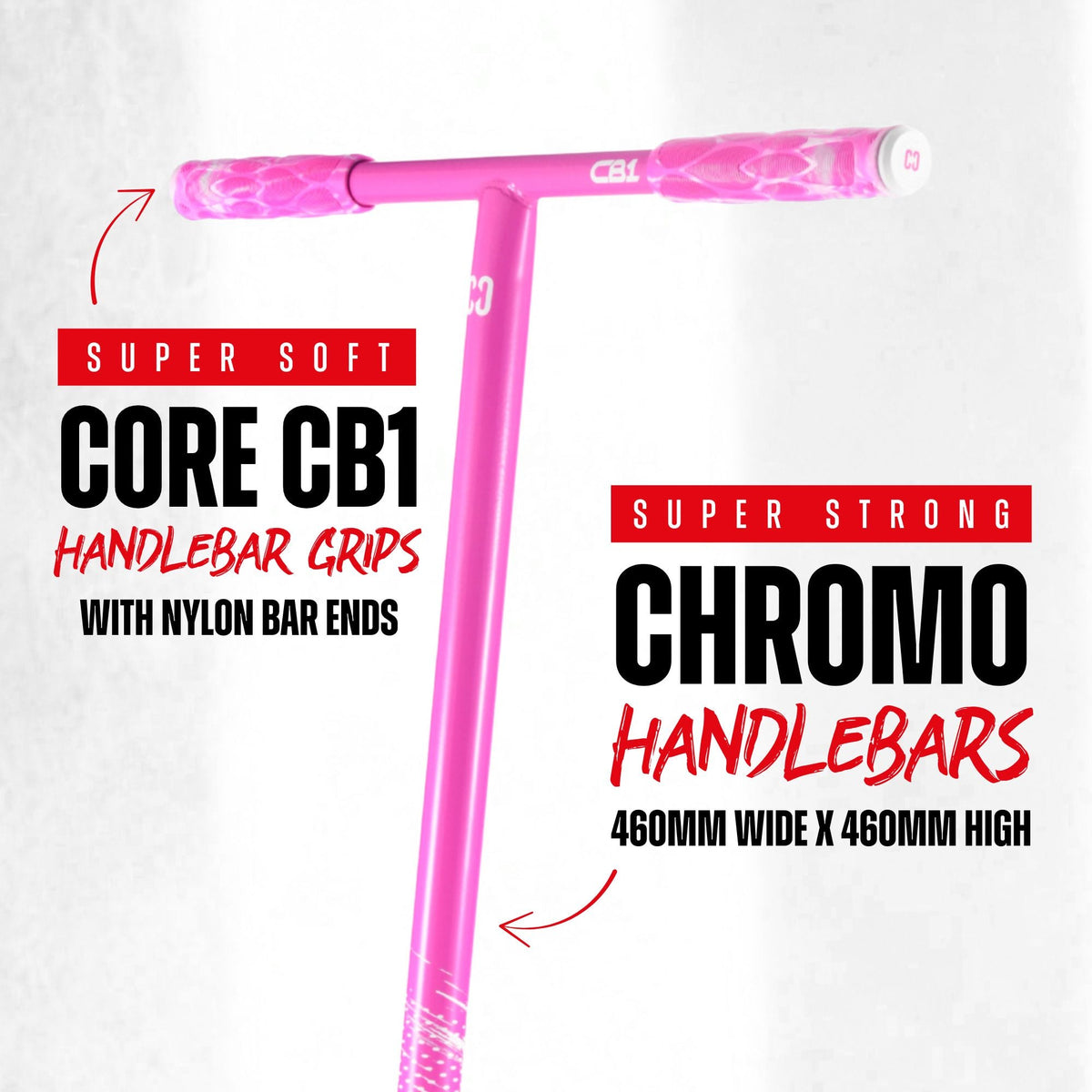 CORE CB1 beginner stunt scooter in white and pink