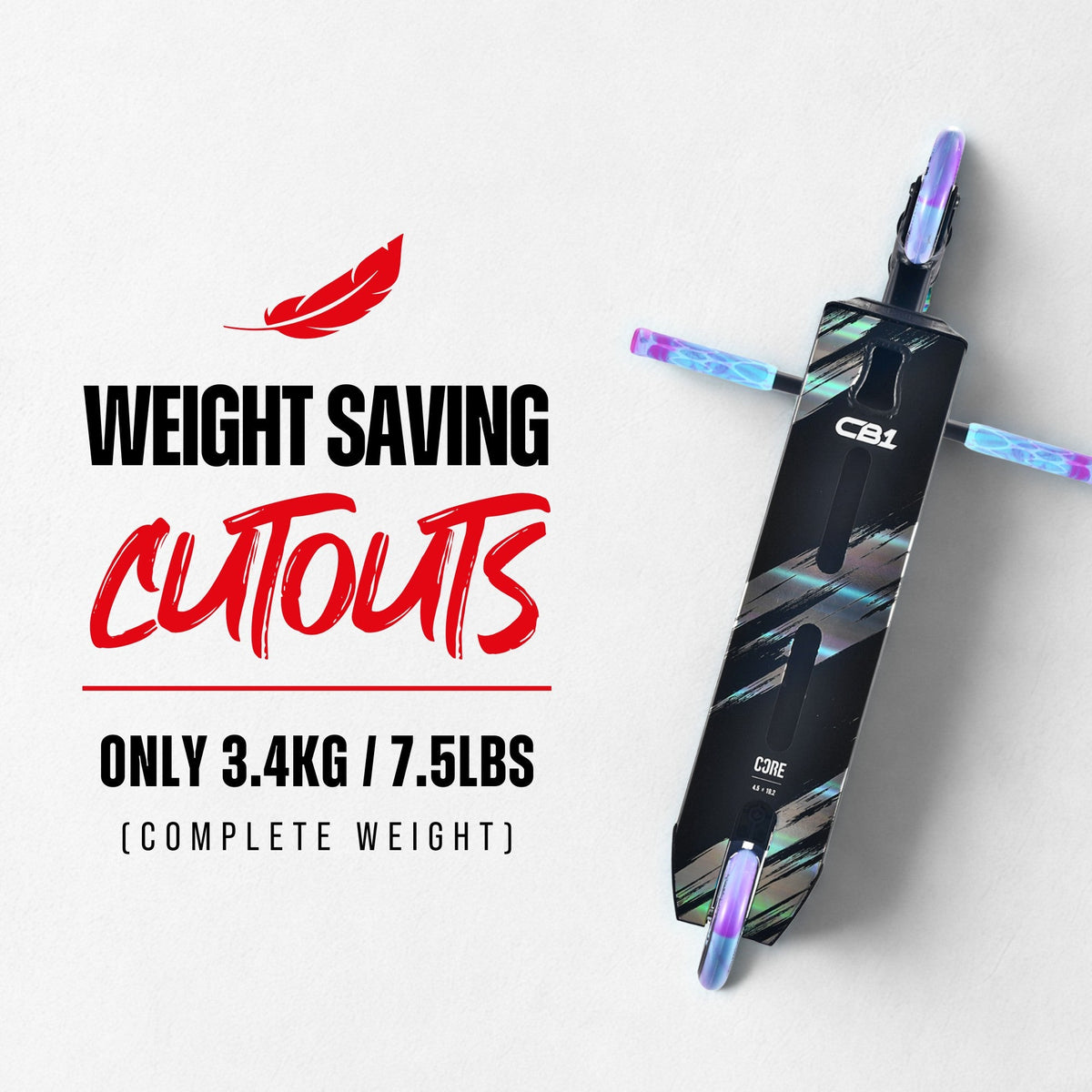 CORE CB1 beginner stunt scooter in black and neochrome