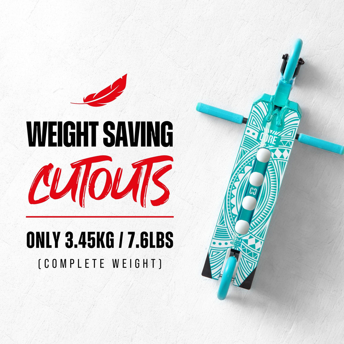 CORE CL1 complete stunt scooter in turtlescent teal - lifestyle