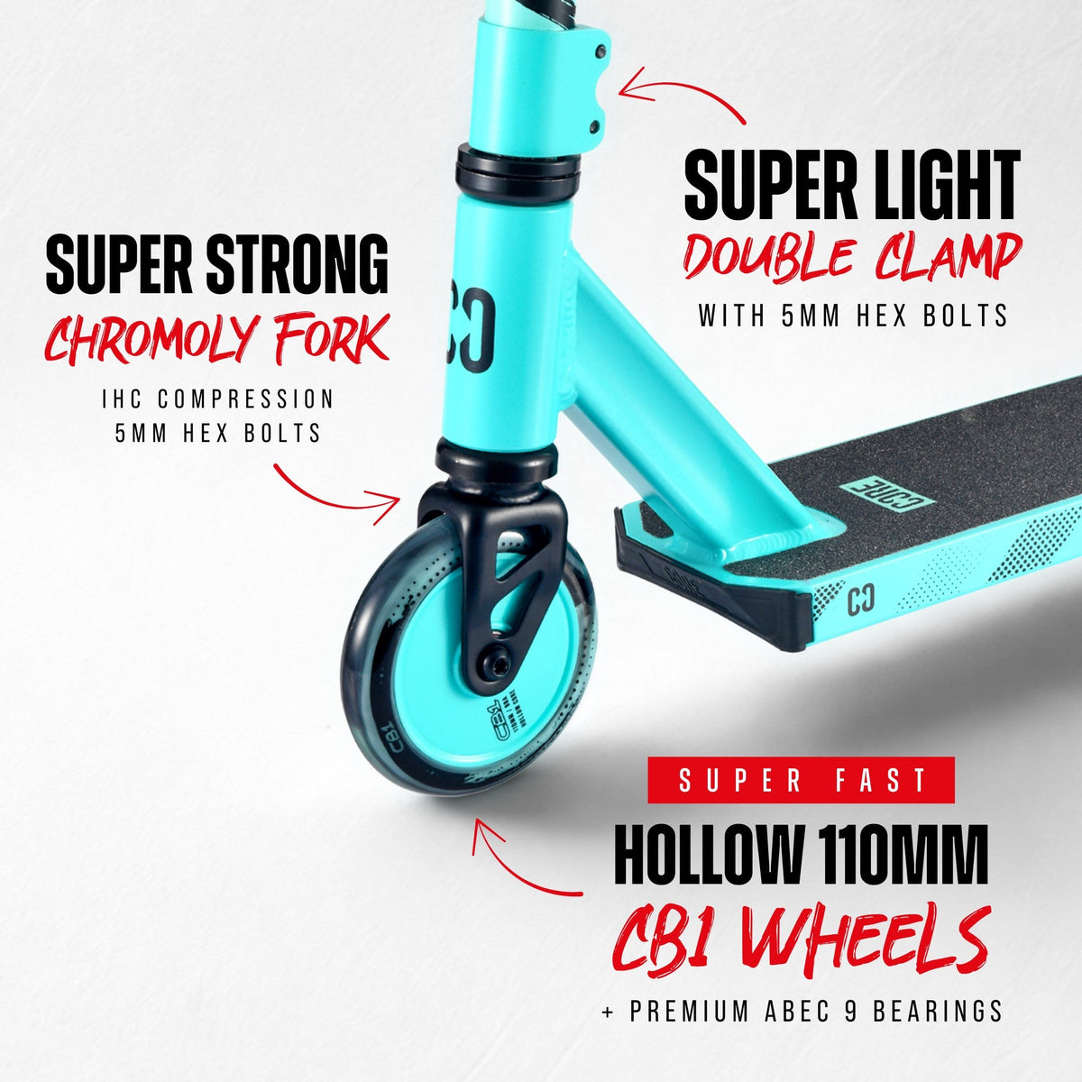 CORE CB1 beginner stunt scooter in teal and black