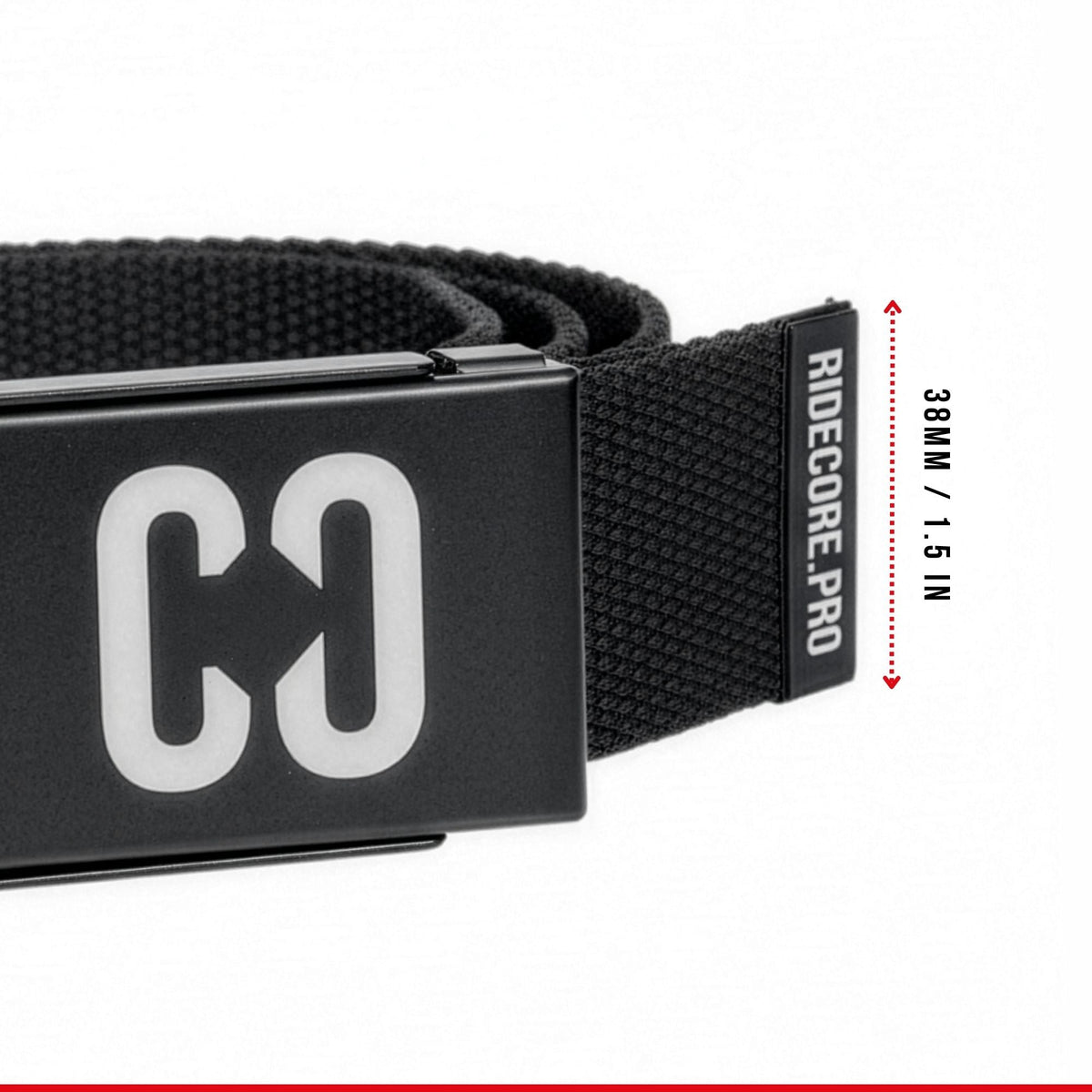 CORE Stretch Webbing Clamp Belt - Black/Black