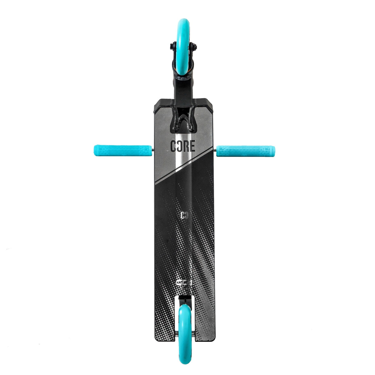 CORE CD1 complete stunt scooter in chrome and teal