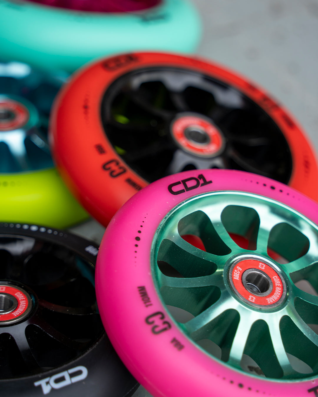 CORE CD1 Spoked Stunt Scooter Wheel 110mm - Pink/Teal