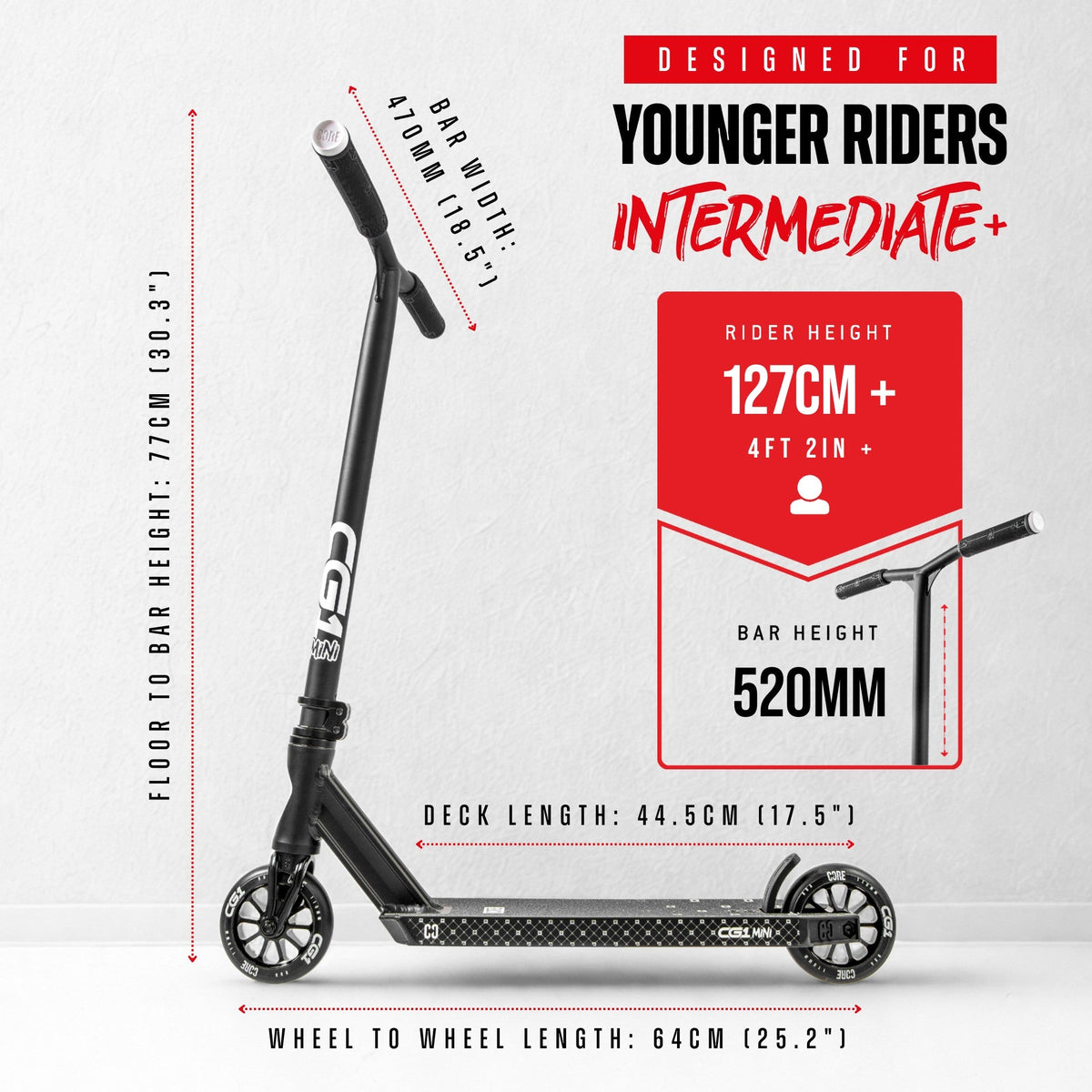 CORE CG1 Mini complete stunt scooter in black